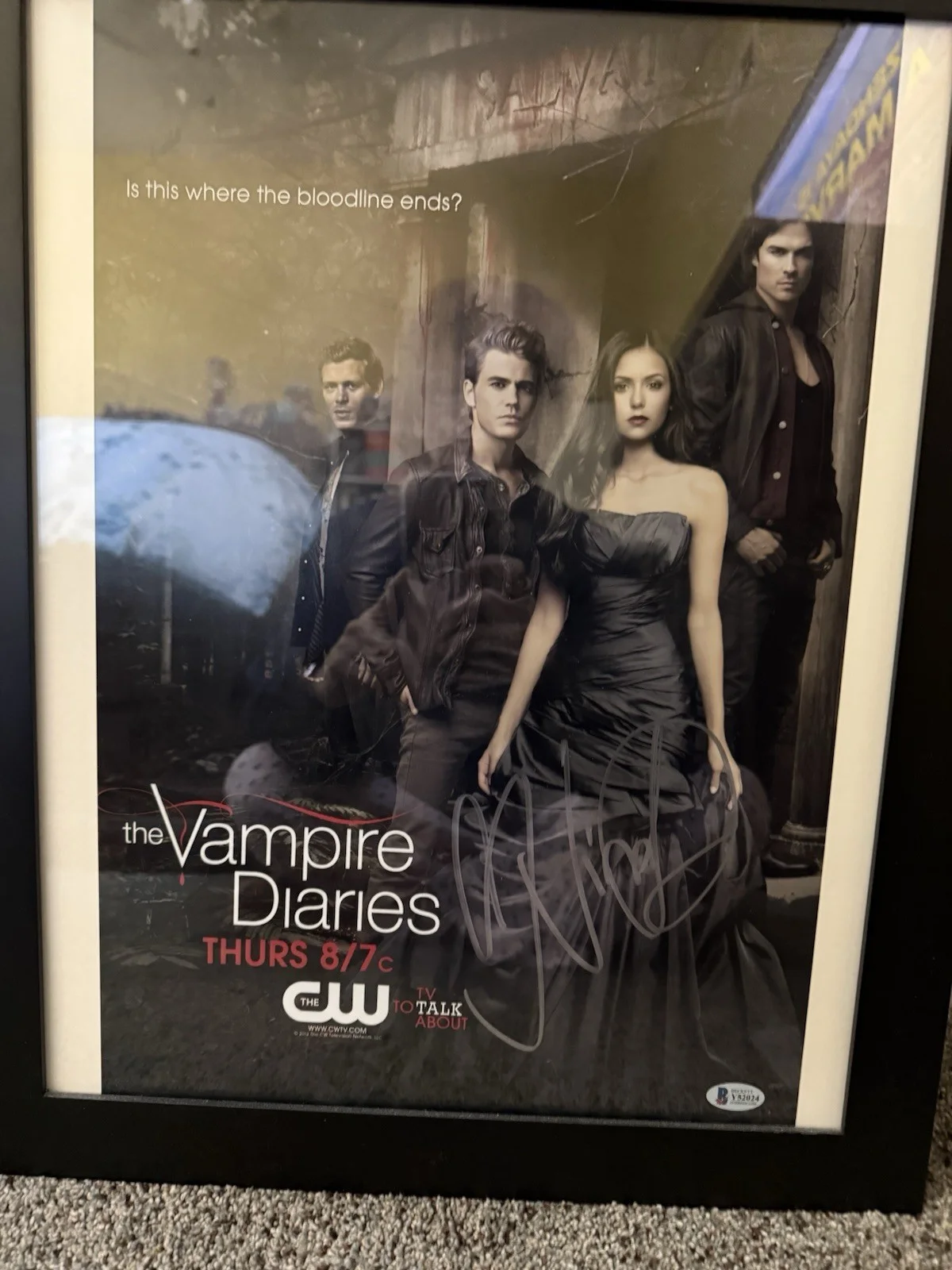The Vampire Diaries Signed Poster Nina Dobrev Certified Authentic Autograph, image 2