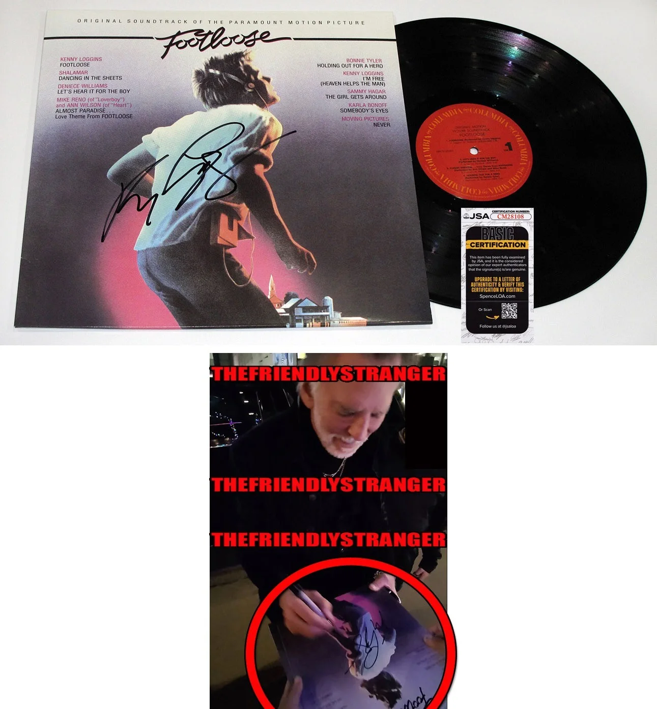 Kenny Loggins — Kenny Loggins signed "FOOTLOOSE" Vinyl Album EXACT PROOF a Autographed JSA COA