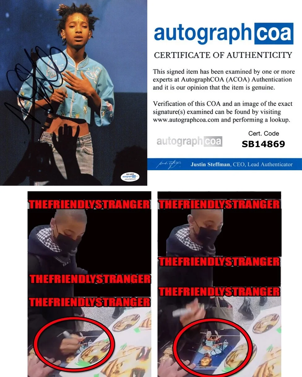 WILLOW SMITH — Willow Smith signed Autographed 8x10 Photo EXACT PROOF Singer ACOA COA Rare