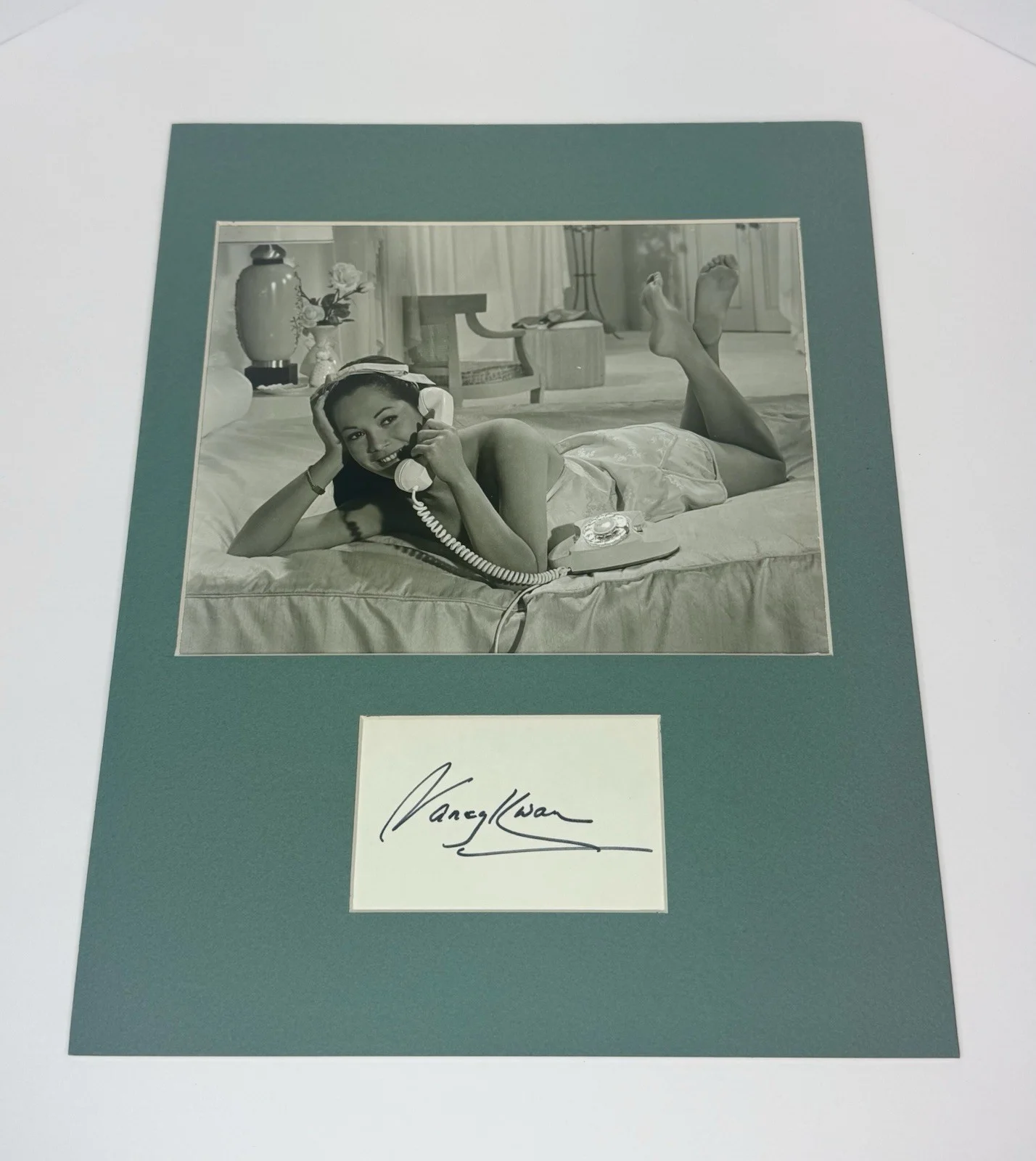 Nancy Kwan — Nancy Kwan *SIGNED* Matted Photo Display (11x14 in) ~ RARE, image 2