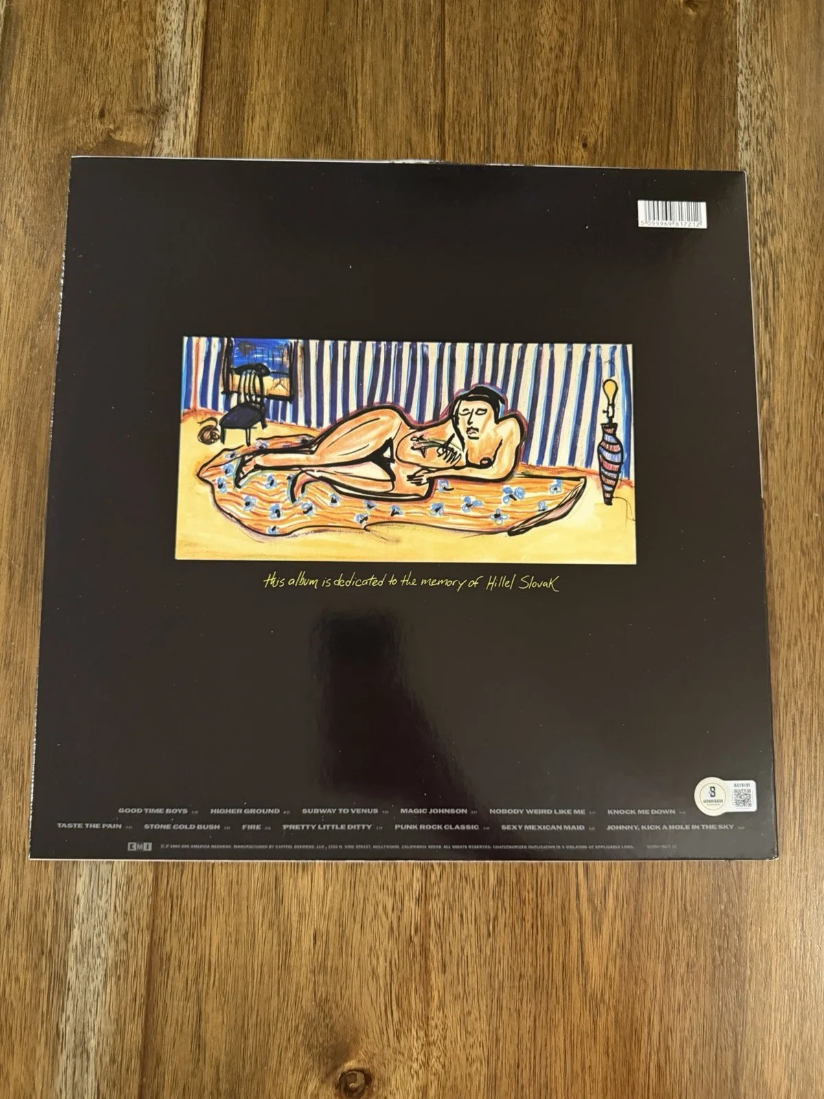 Chad Smith ‘Red Hot Chili Peppers’ Signed Vinyl Album ‘Mother’s Milk’ Beckett, изображение 3