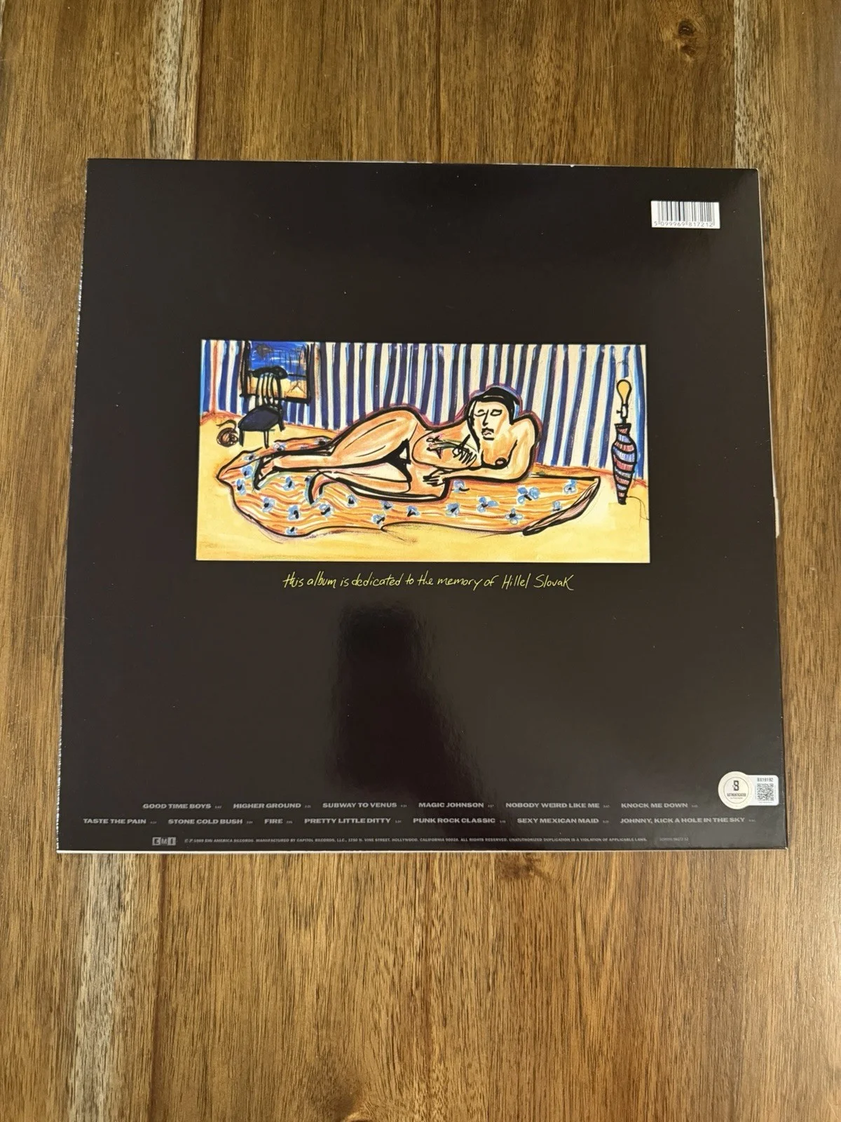 Chad Smith ‘Red Hot Chili Peppers’ Signed Vinyl Album ‘Mother’s Milk’ Beckett, изображение 3