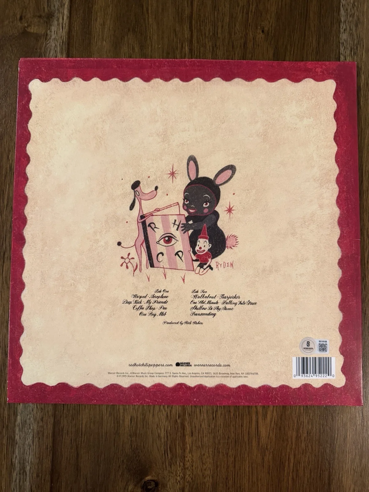 Chad Smith ‘Red Hot Chili Peppers’ Signed Vinyl Album ‘One Hot Minute’ Beckett, изображение 3