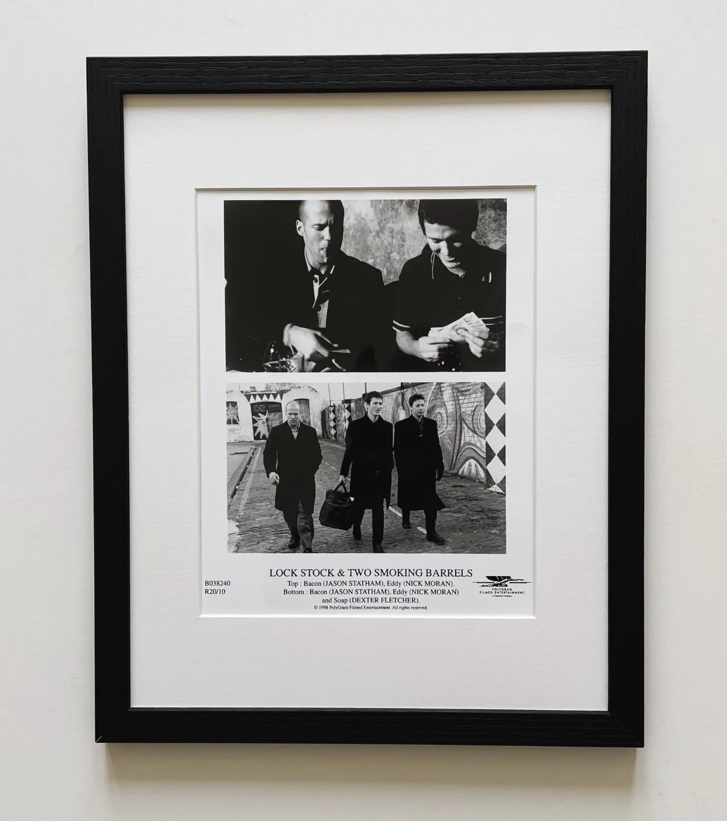 Lock Stock And Two Smoking Barrels Photo Original 8X10 Inch B&W Still: Framed, image 3