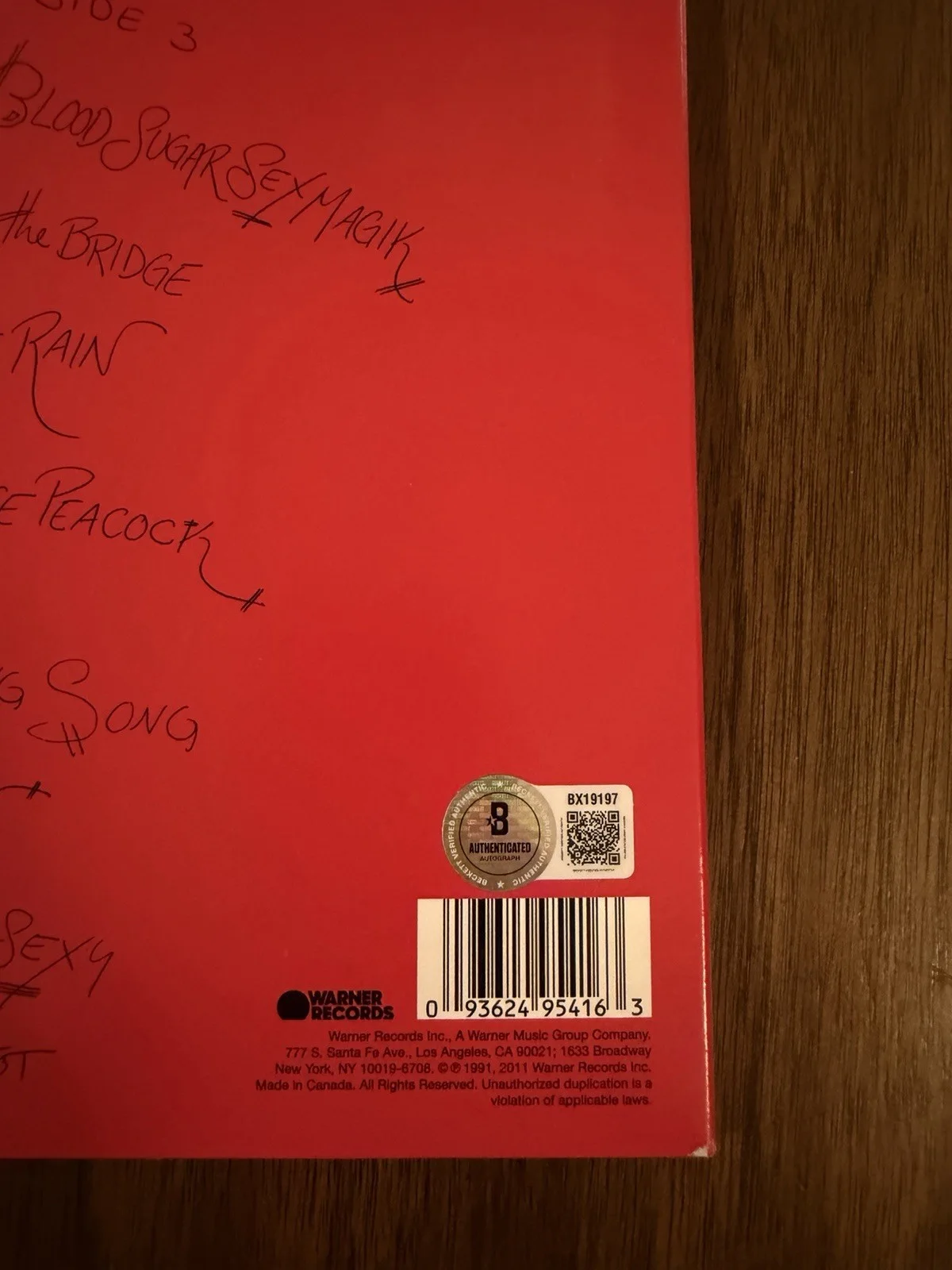 Chad Smith ‘Red Hot Chili Peppers’ Signed Vinyl Album ‘Blood Sugar Sex’ Beckett, изображение 3