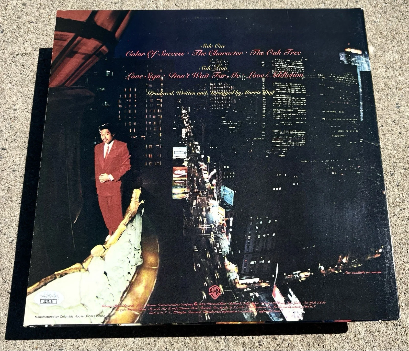MORRIS DAY SIGNED Vinyl JSA COA Color Of Success, image 3