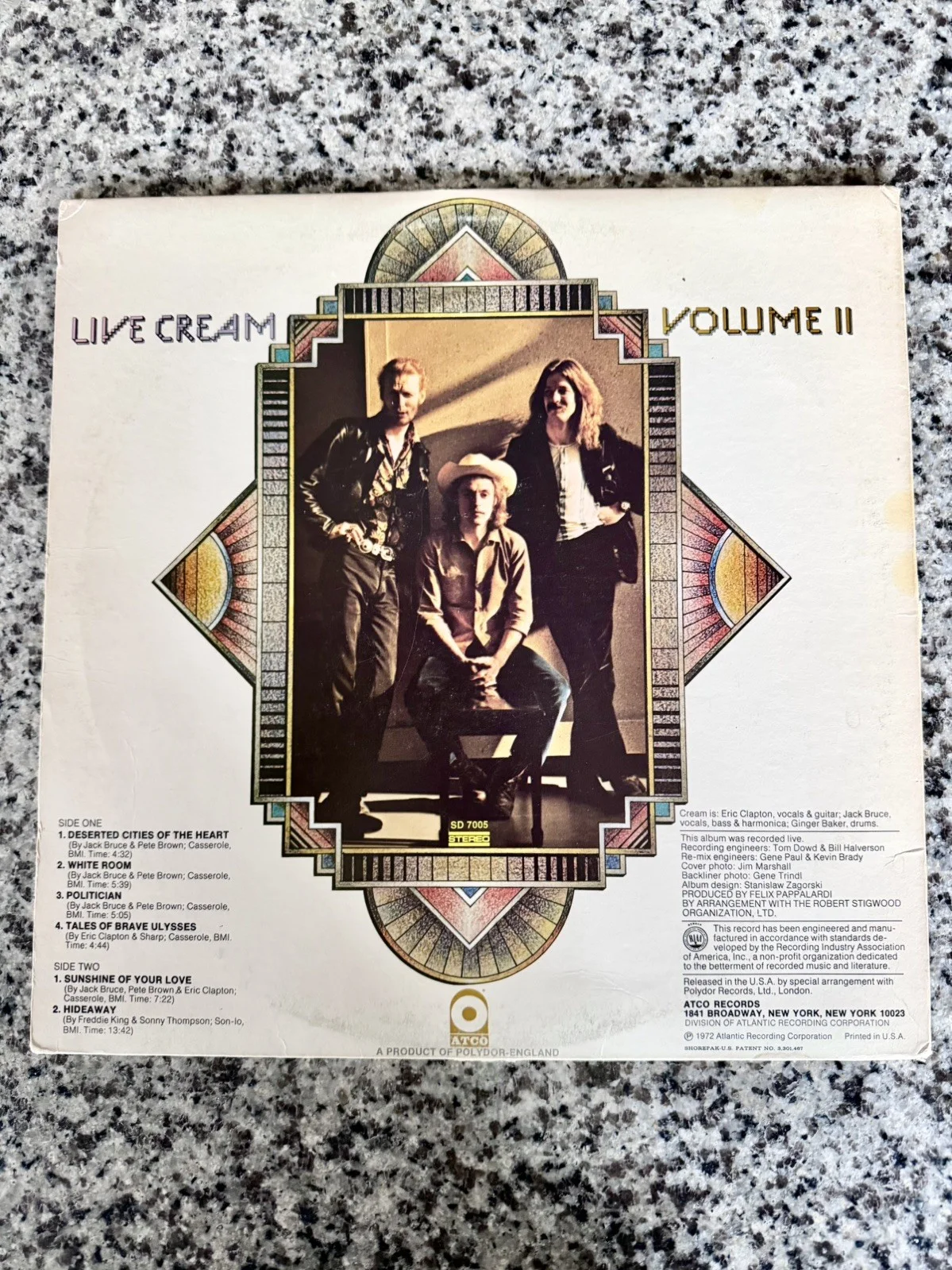 SIGNED ERIC CLAPTON ALBUM (LIVE CREAM, VOLUME 2, 1972)!!, image 5