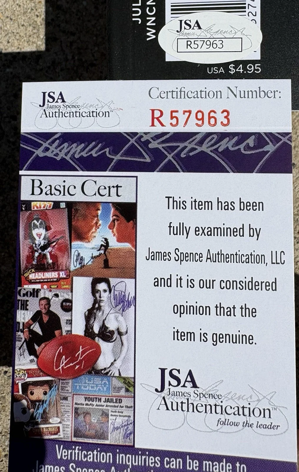 WARREN HAYNES SIGNED Magazine JSA COA GOV’T MULE, image 2