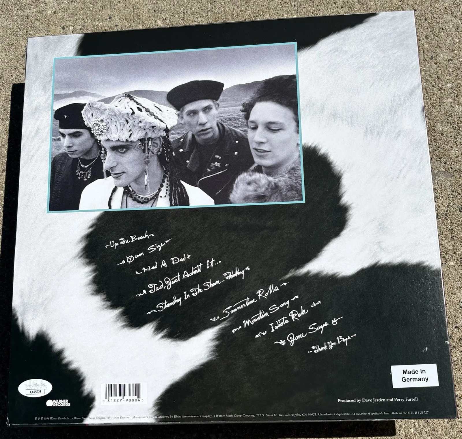 PERRY FARRELL Jane's Addiction SIGNED Vinyl JSA COA Ritual De Lo Habitual, изображение 3