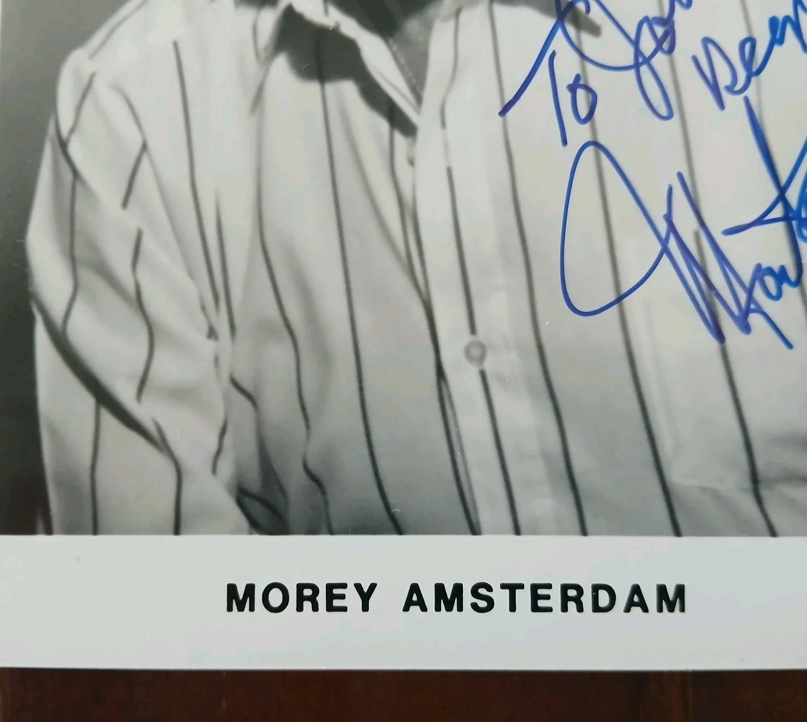 morey amsterdam — morey amsterdam signed 5x7 photo dick van dyke actor, image 3