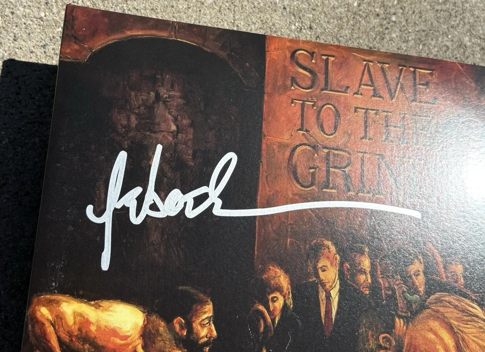 SEBASTIAN BACH Skid Row SIGNED Orange Vinyl JSA COA Slave To The Grind SILVER, изображение 2
