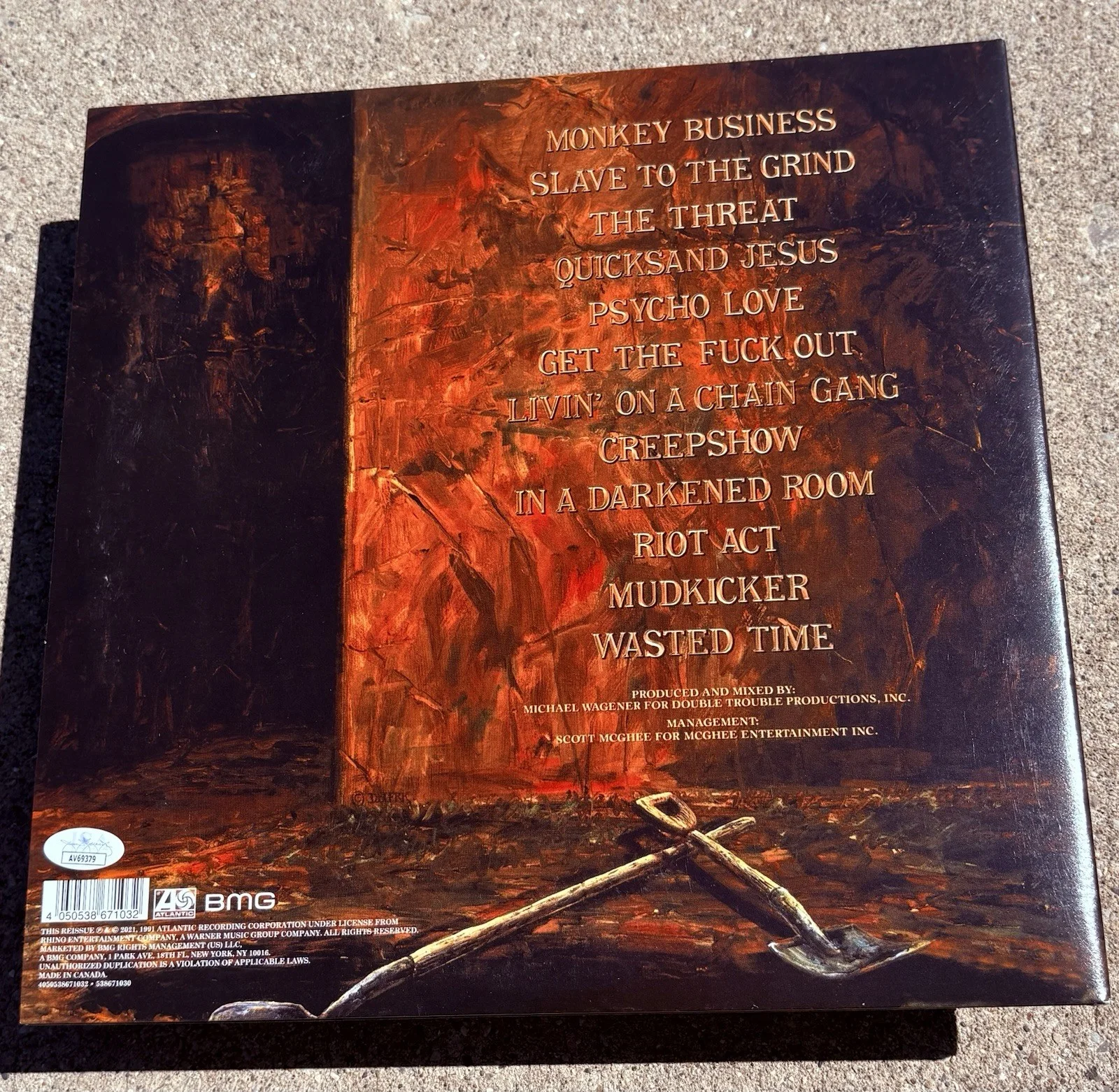 SEBASTIAN BACH Skid Row SIGNED Orange Vinyl JSA COA Slave To The Grind SILVER, изображение 3