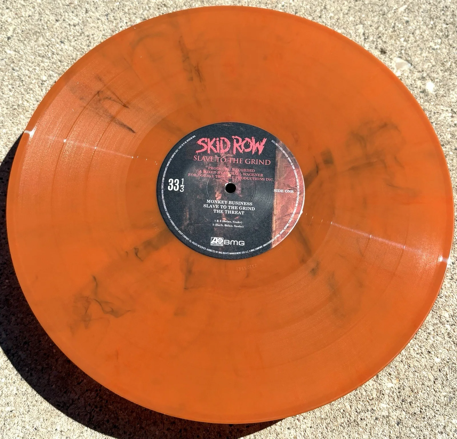 SEBASTIAN BACH Skid Row SIGNED Orange Vinyl JSA COA Slave To The Grind SILVER, изображение 5