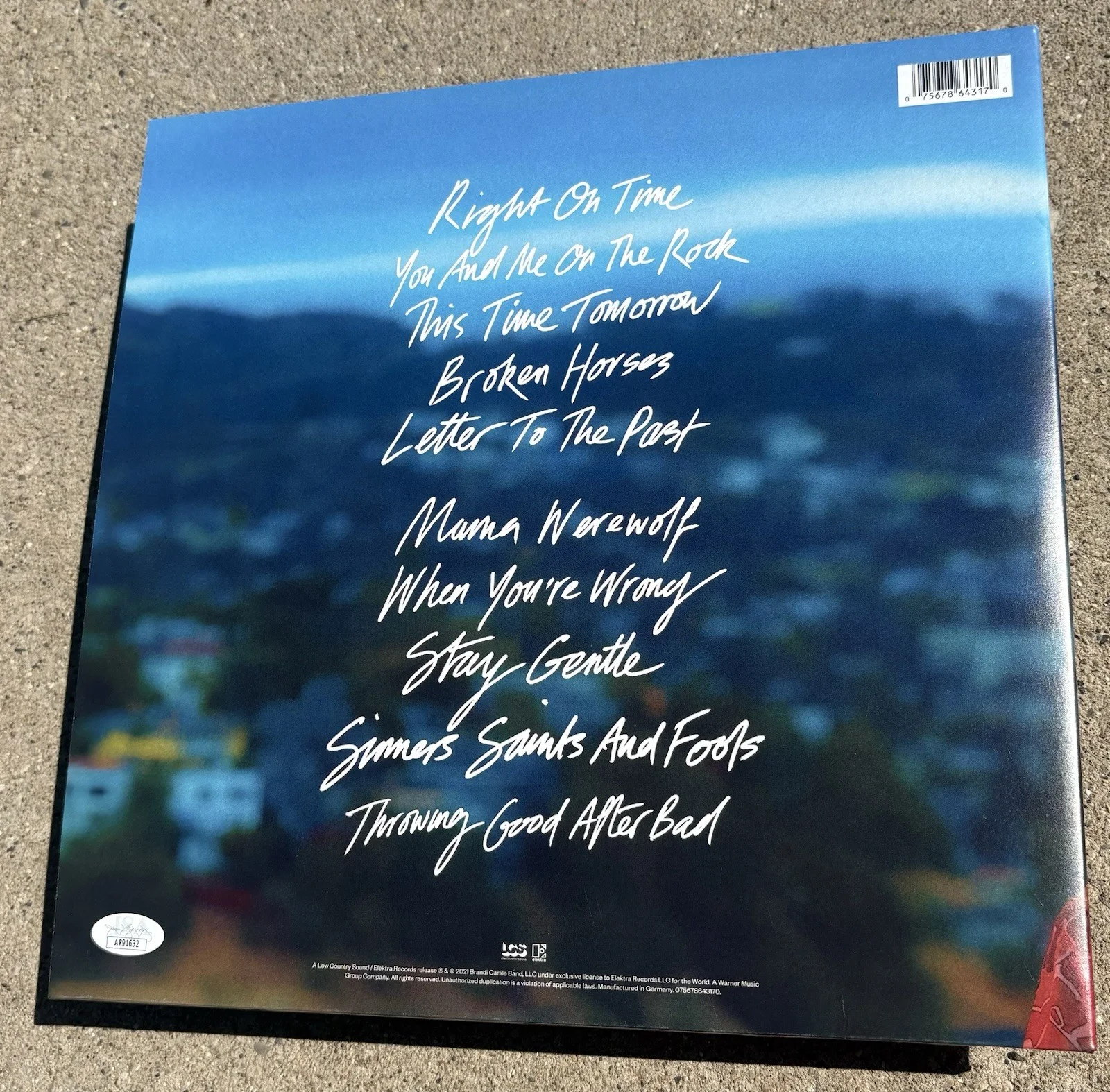 BRANDI CARLILE SIGNED Vinyl JSA COA In These Silent Days, image 3