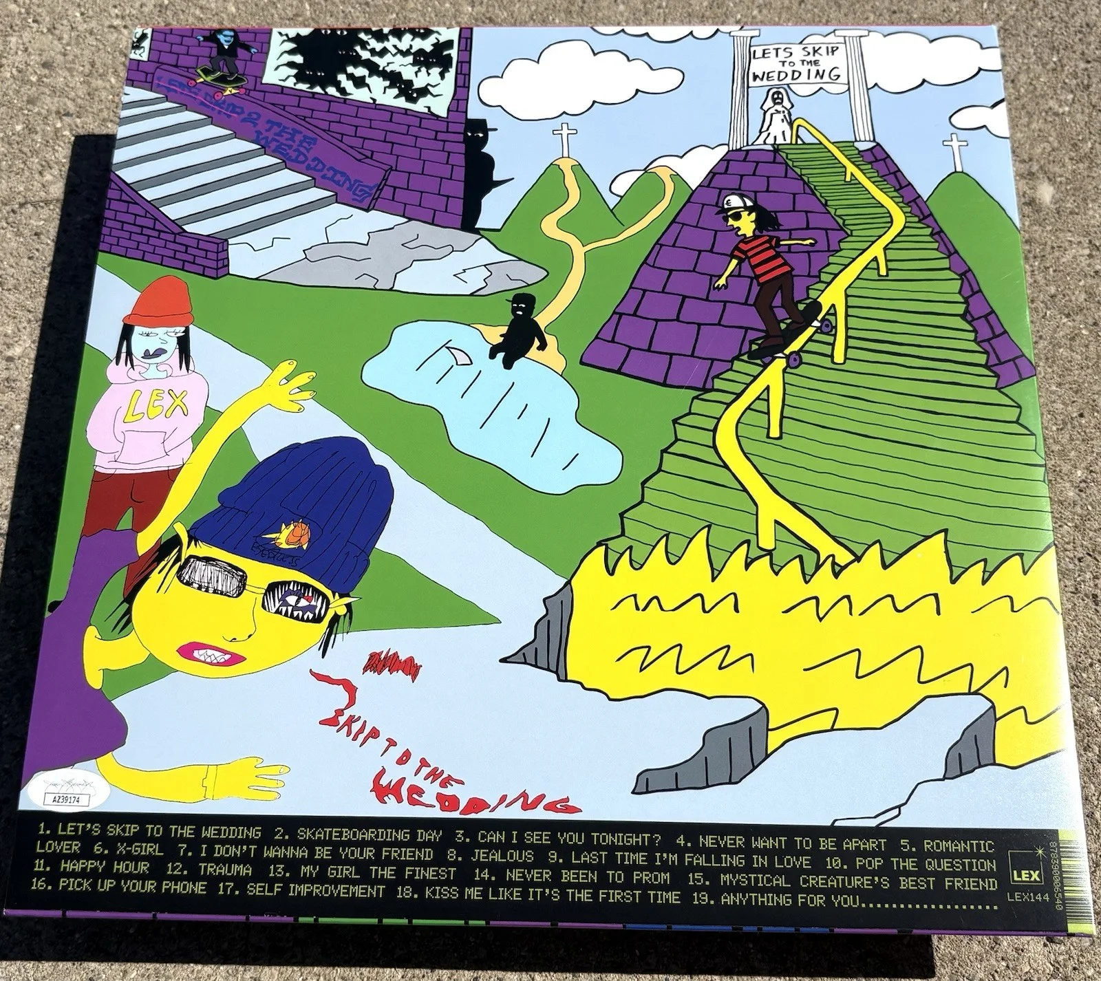 EYEDRESS SIGNED Yellow Vinyl JSA COA Let’s Skip To The Wedding, image 3