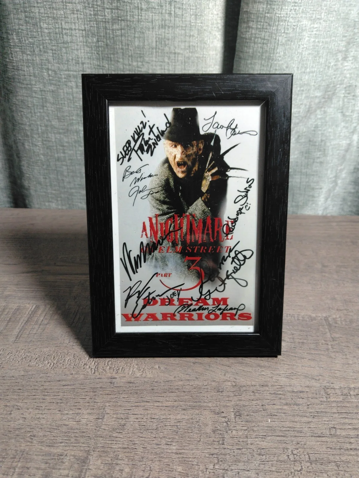 A Nightmare On Elm Street 3 Printed Cast Autographs On Framed Promotional Print, image 4