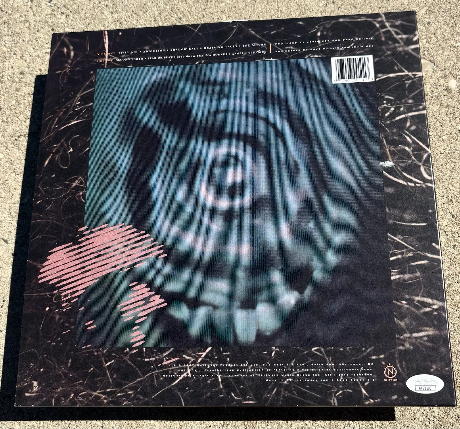 NIVEK OGRE Skinny Puppy SIGNED Vinyl JSA COA Cleanse Fold And Manipulate, image 3