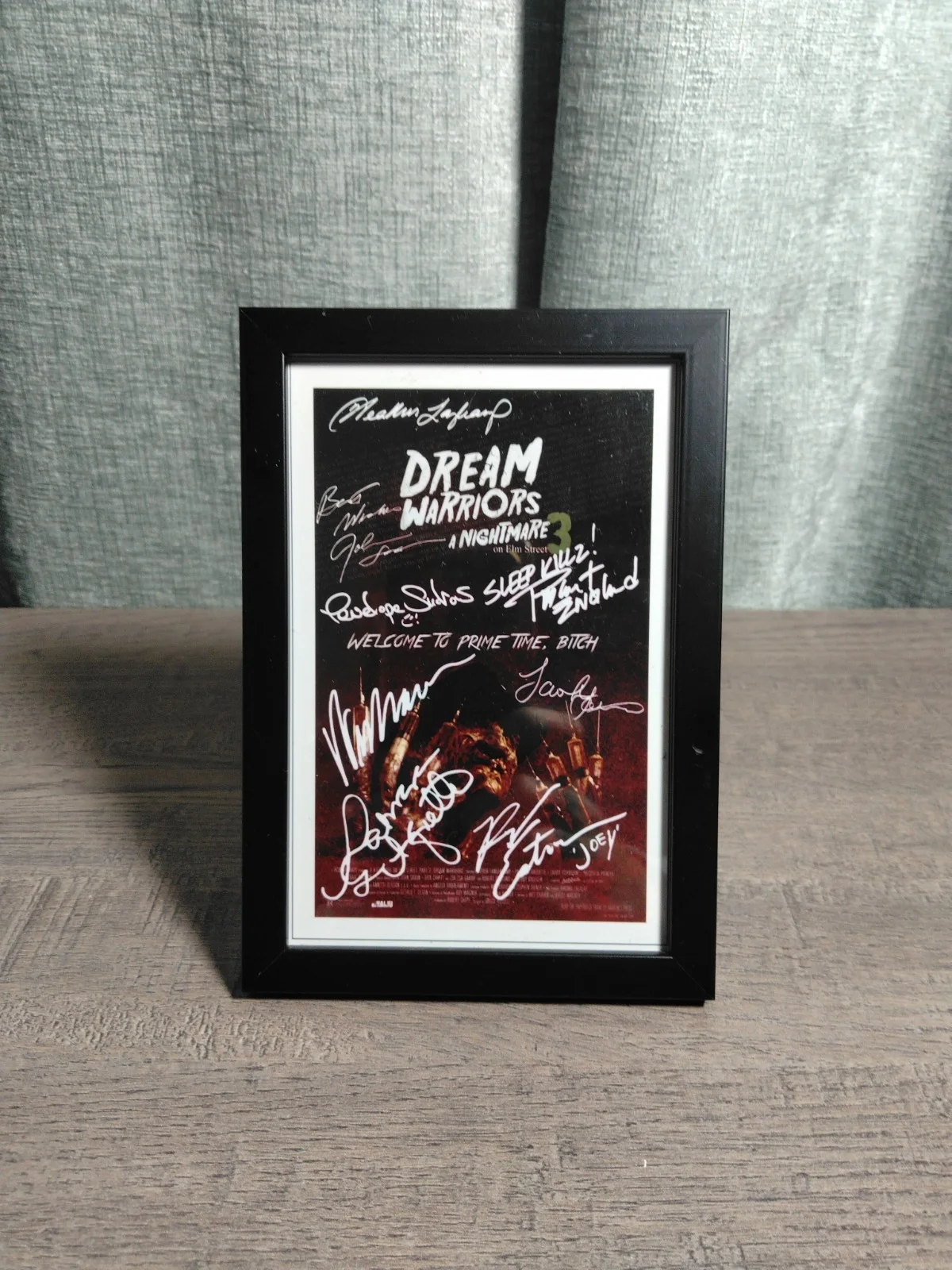A Nightmare On Elm Street 3 Printed Cast Autographs On Framed Promotional Print, image 5