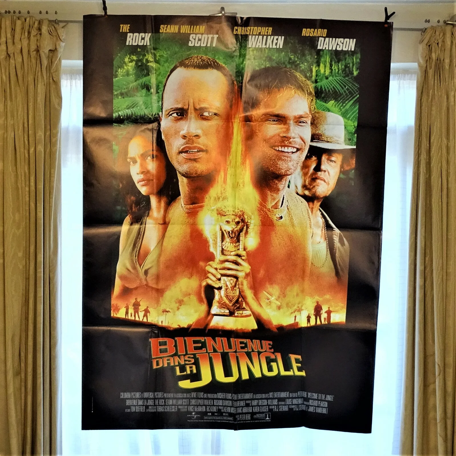 The Rundown The Rock Bienvenue dans la Jungle large original French film poster, изображение 3
