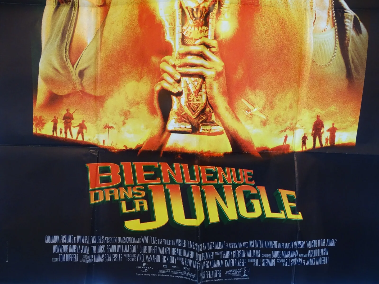 The Rundown The Rock Bienvenue dans la Jungle large original French film poster, изображение 4