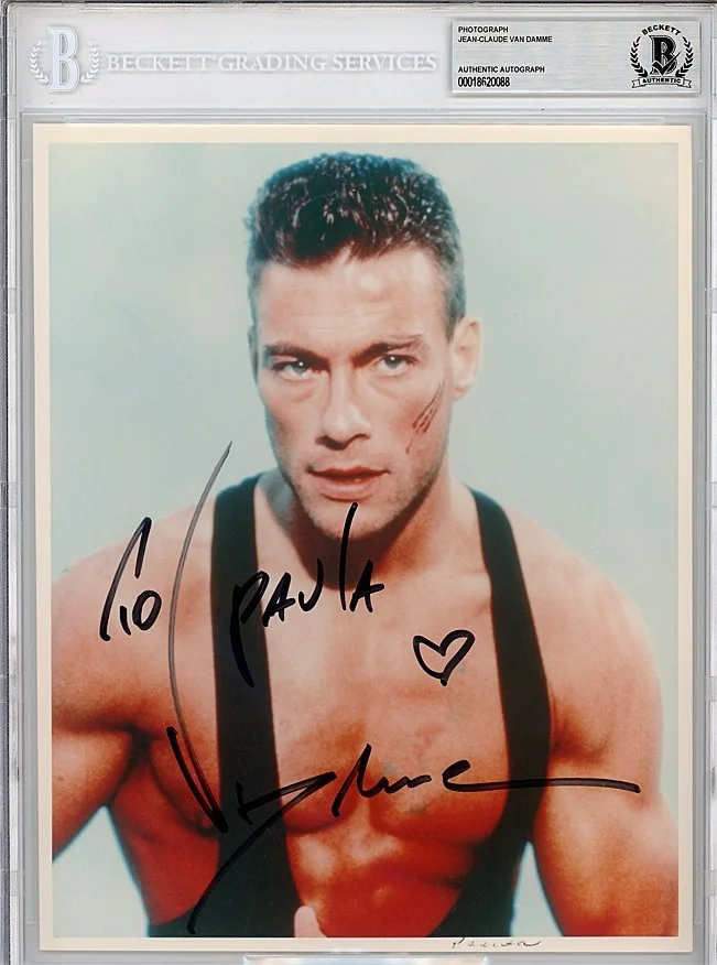 Jean-Claude Van Damme — 1990's -JEAN-CLAUDE VAN DAMME- BECKETT Signed/Autograph/Auto Vintage 8x10 Photo