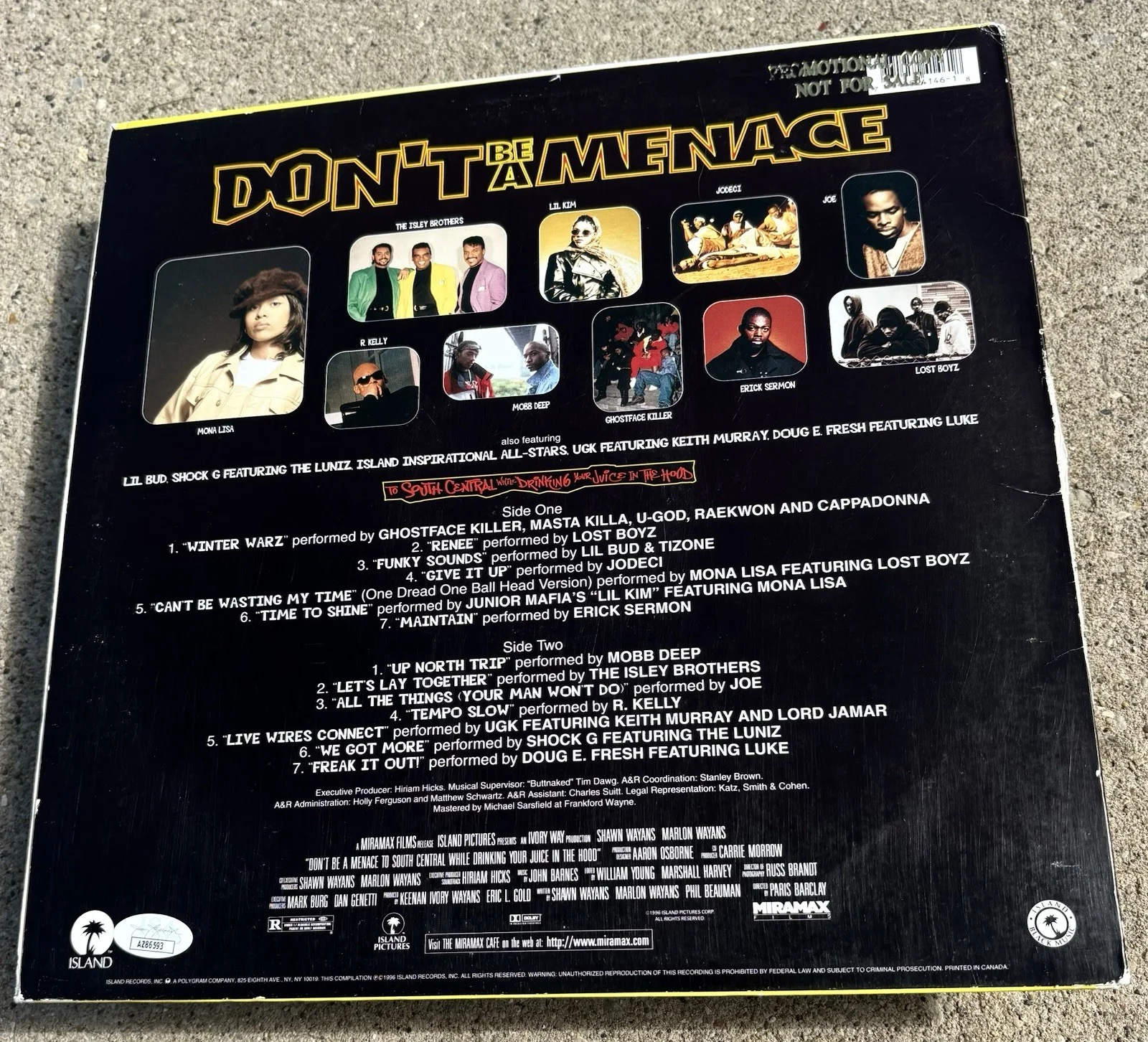 DON’T BE A MENACE SIGNED Soundtrack Vinyl JSA COA Marlon & Shawn Wayans, image 3
