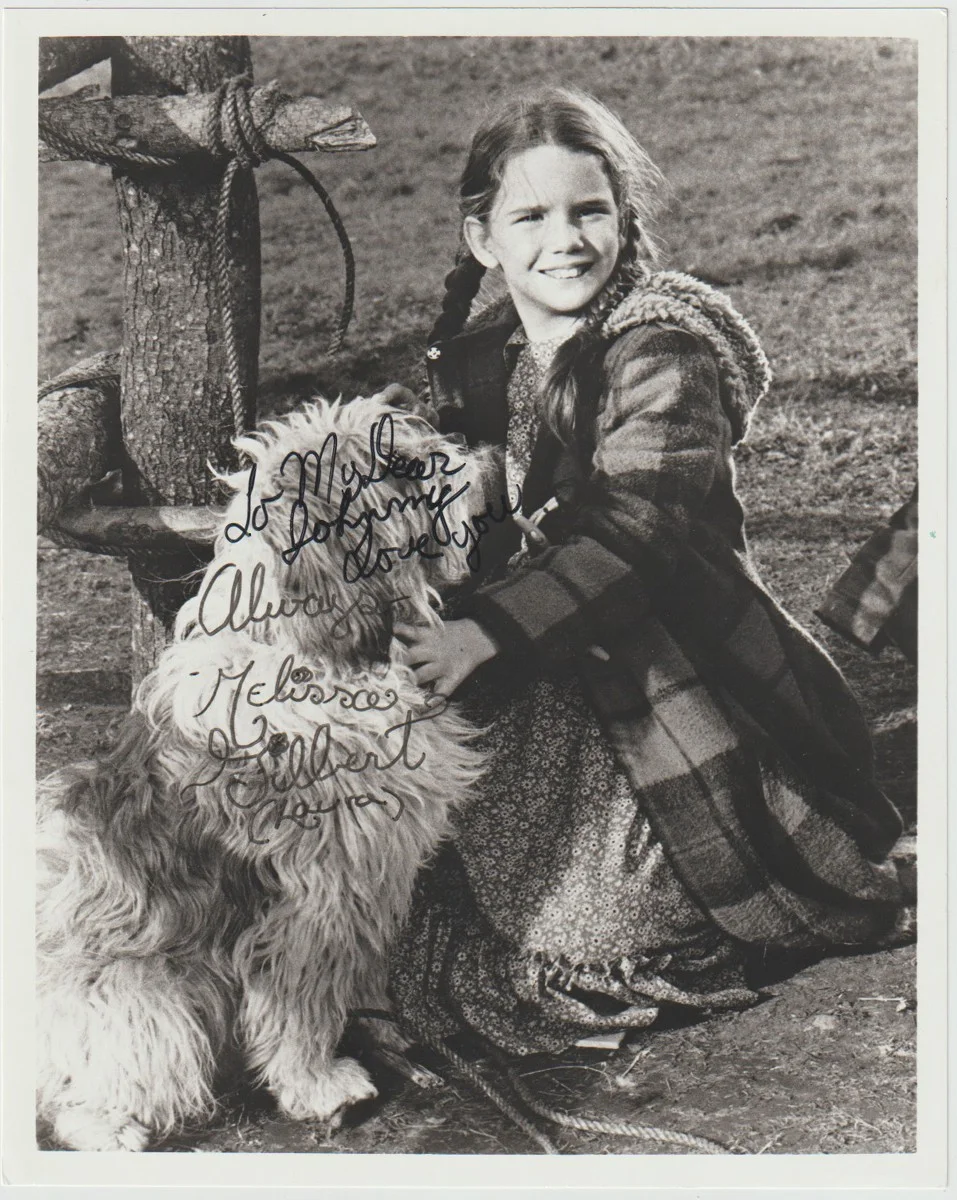 Melissa Gilbert — MELISSA GILBERT Autographed 8x10 Black & White Promo Photo To JOHNNY TILLOTSON