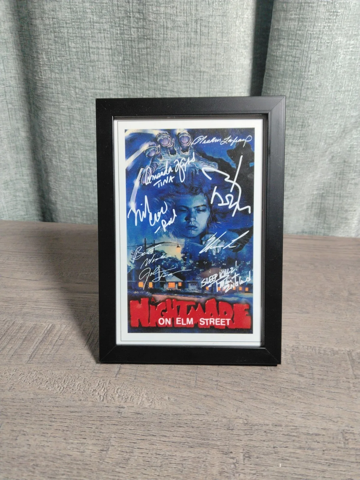 A Nightmare On Elm Street Printed Cast Autographs On Framed Promotional Print, image 4