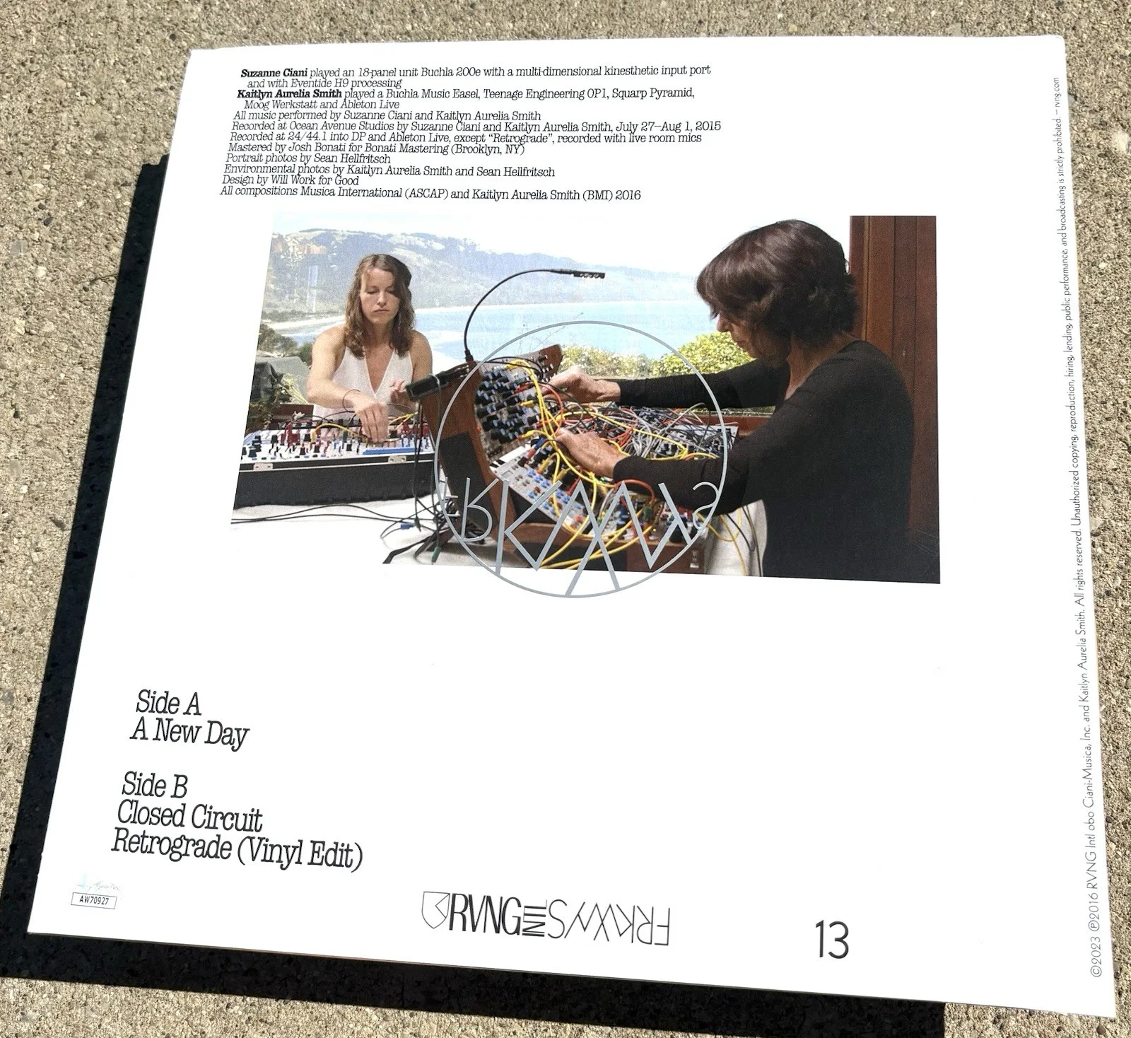 SUZANNE CIANI SIGNED Blue Vinyl JSA COA Sunergy, image 2