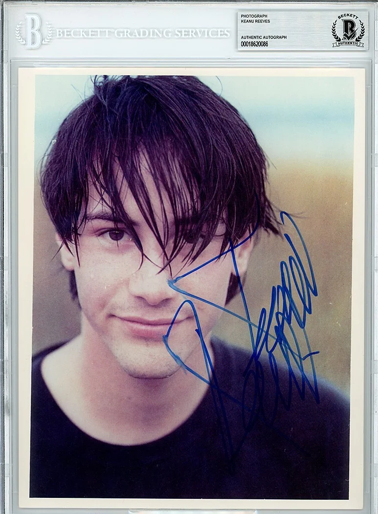 Keanu Reeves — 1990's -KEANU REEVES- BECKETT Signed/Autograph/Auto POINT BREAK 8x10 Movie Photo