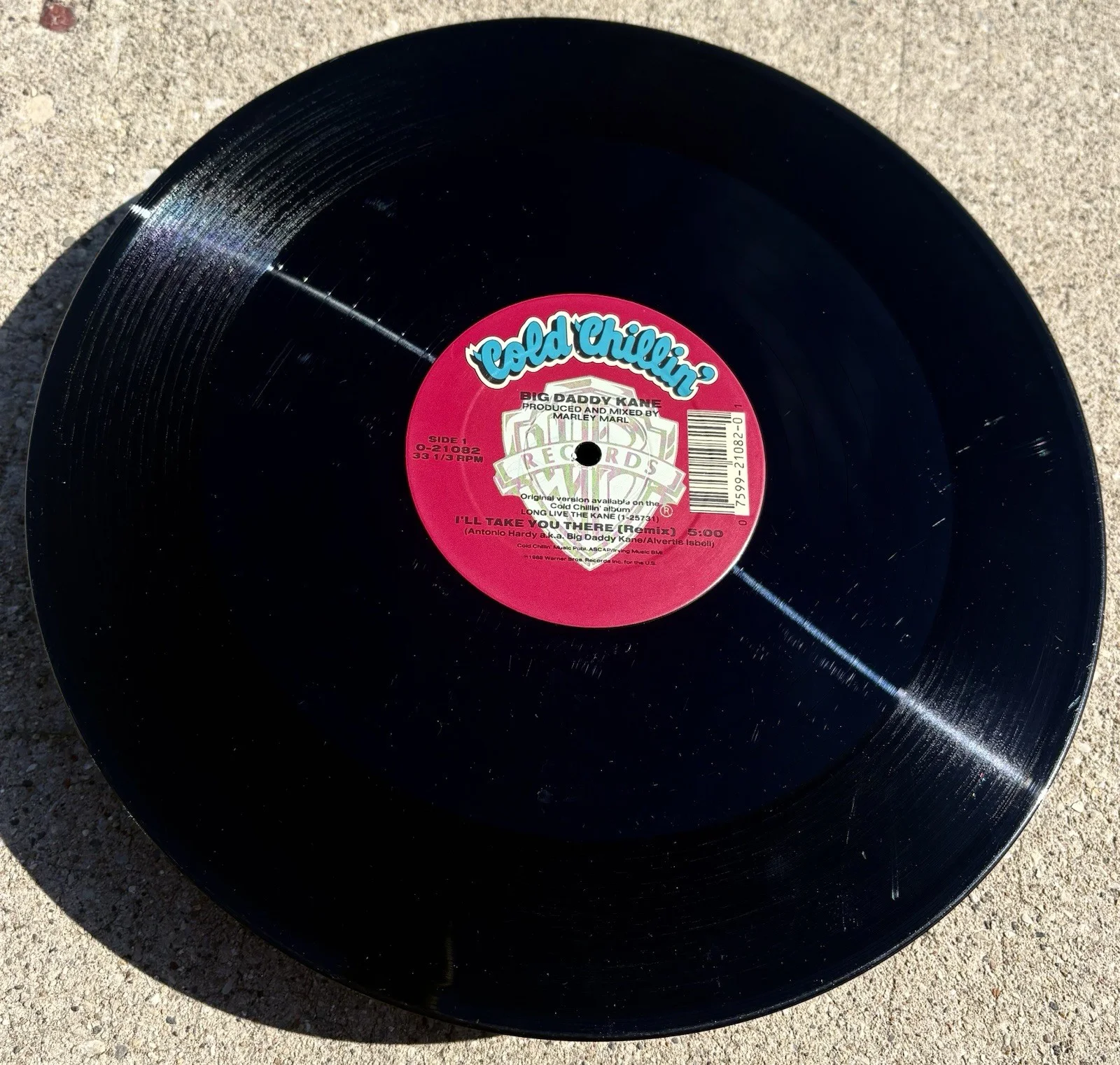BIG DADDY KANE I'll Take You There SIGNED Vinyl JSA COA, image 4