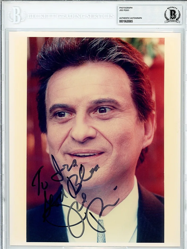 Joe Pesci — 1990's -JOE PESCI- BECKETT Signed/Autograph/Auto GOODFELLAS Vintage 8x10 Photo