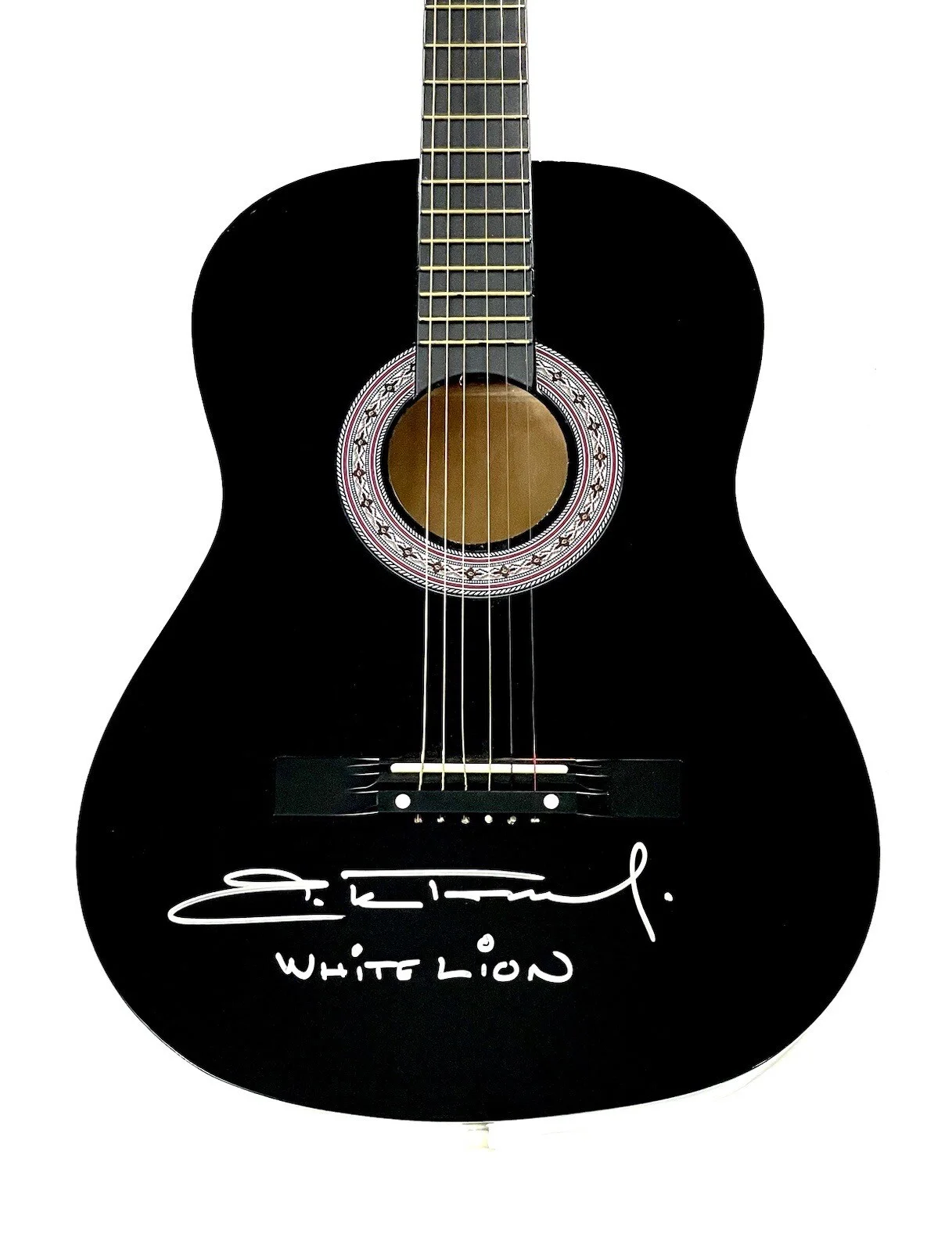 White Lion Mike Tramp Signed Autographed Acoustic Guitar JSA Witnessed COA 🤘, изображение 5
