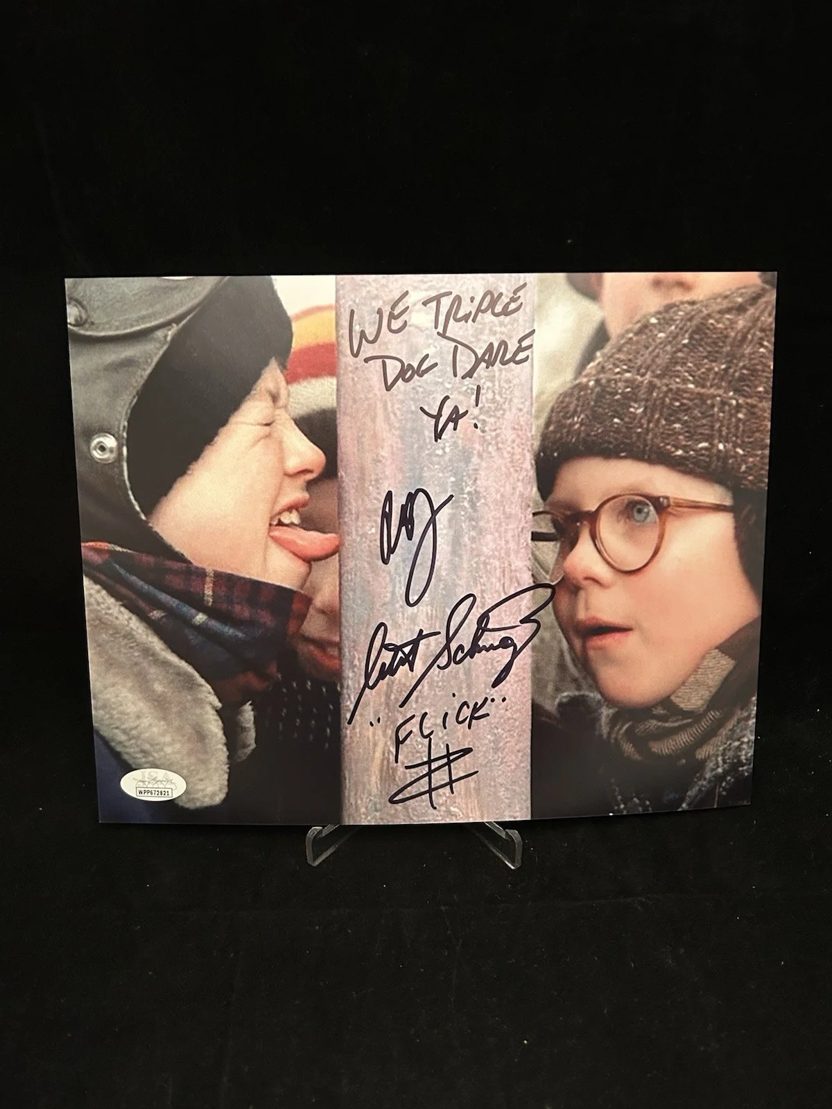 Peter Billingsley & Scott Schwartz — A Christmas Story Billingsley & Schwartz Dual Signed 8x10 Photo JSA COA Auto