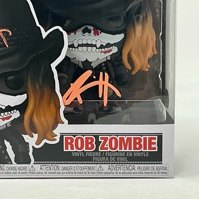 Mike Riggs Autographed X2 Guitarist Rob Zombie Funko Pop Rocks #490 JSA COA, image 2