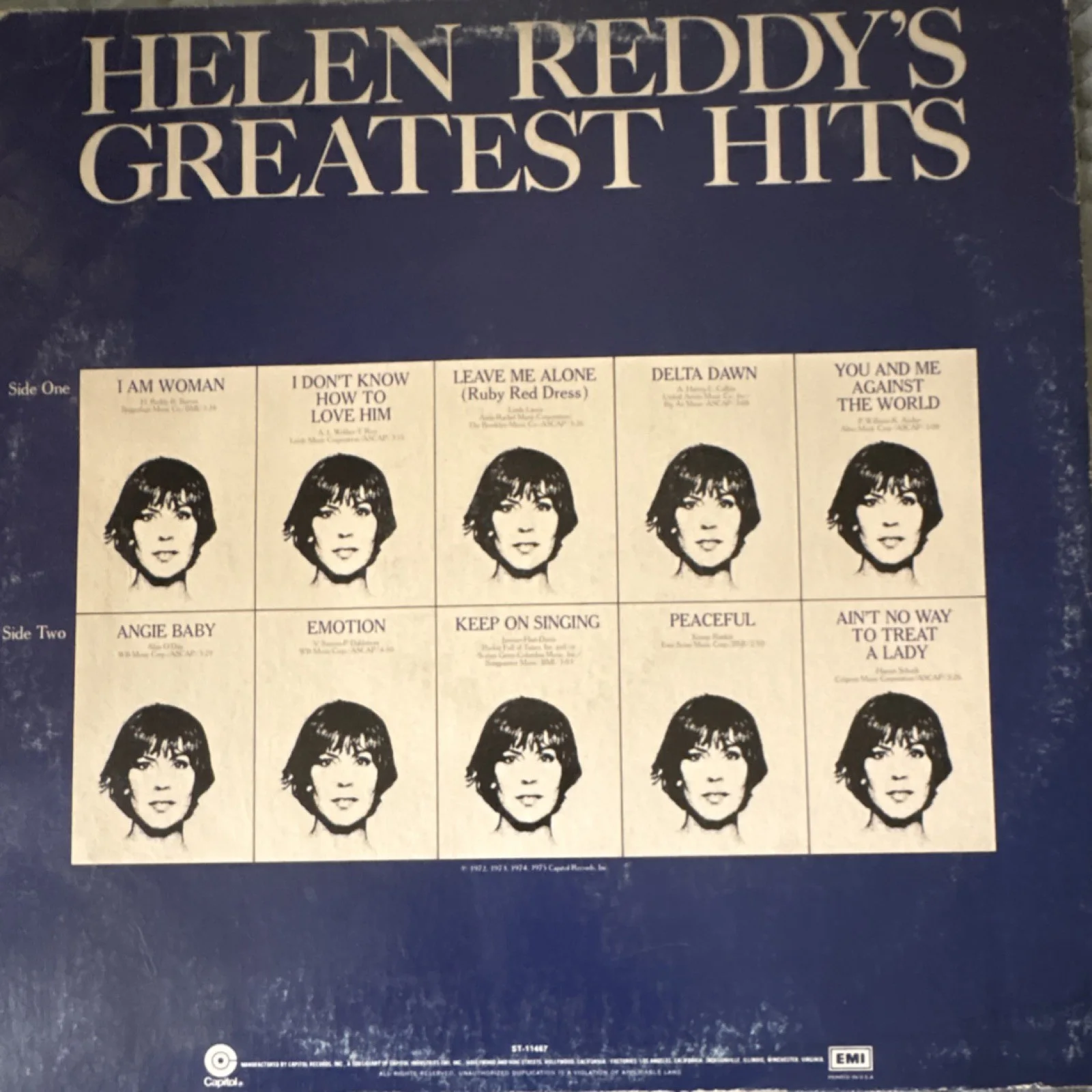 Helen Reddy Greatest Hits Original Vinyl Record, image 2