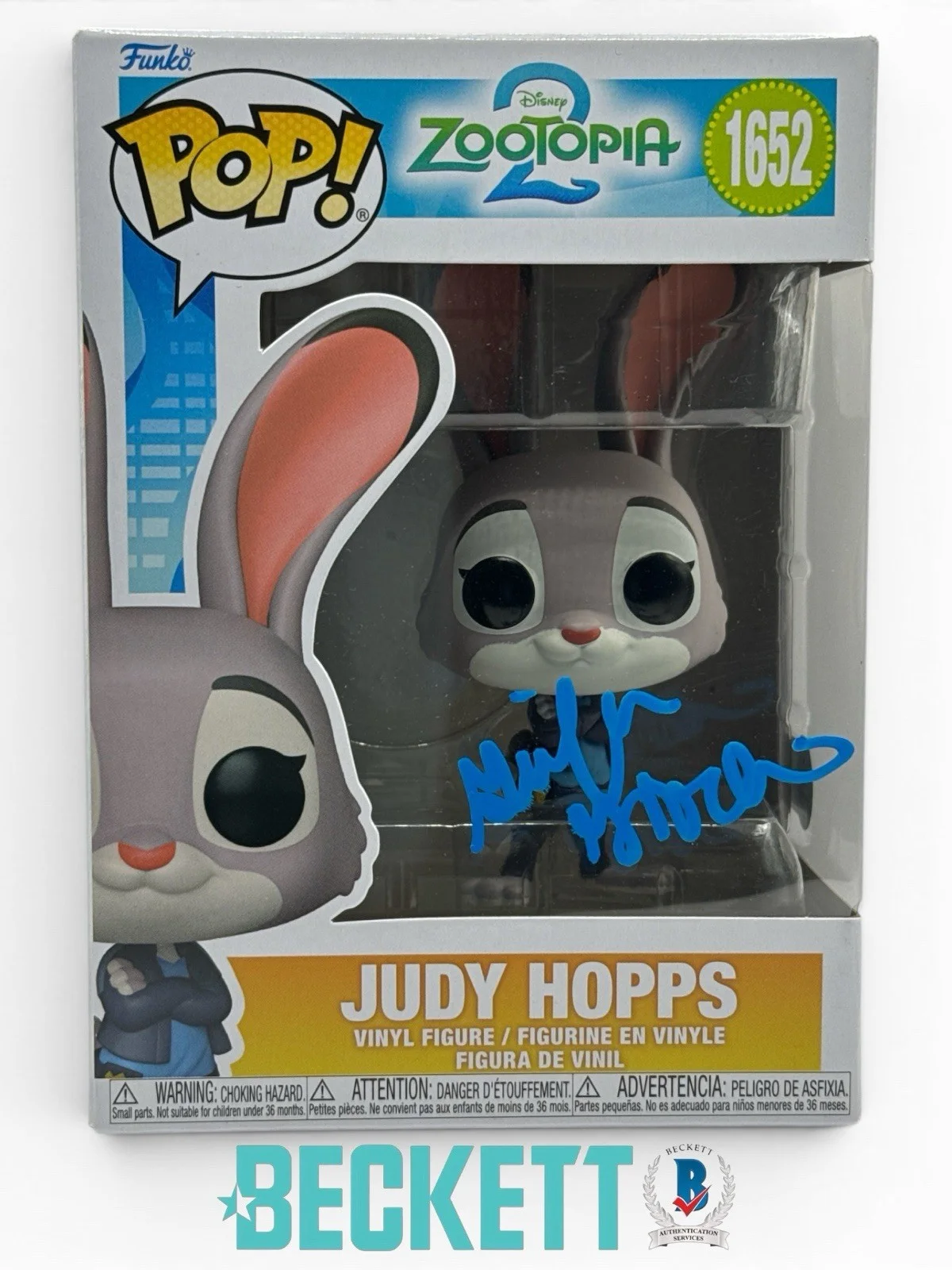 Ginnifer Goodwin — Ginnifer Goodwin Autograph Signed Zootopia 2 Judy Hopps Funko Pop Beckett COA