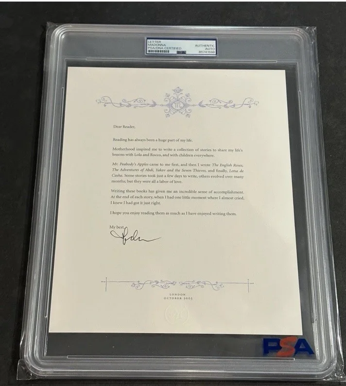 MADONNA SIGNED AUTOGRAPHED 2005 LETTER MUSIC LEGEND PSA/DNA CERTIFIED, изображение 2