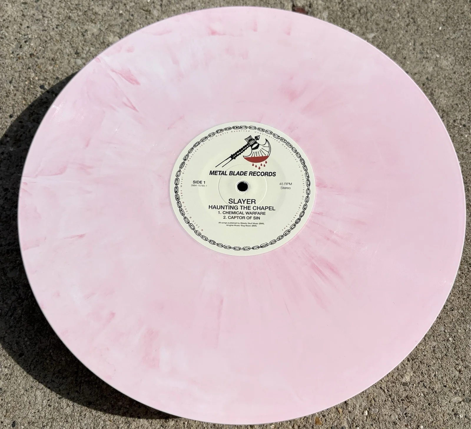 KERRY KING Slayer SIGNED Pink Vinyl JSA COA Haunting The Chapel & Poster, image 5