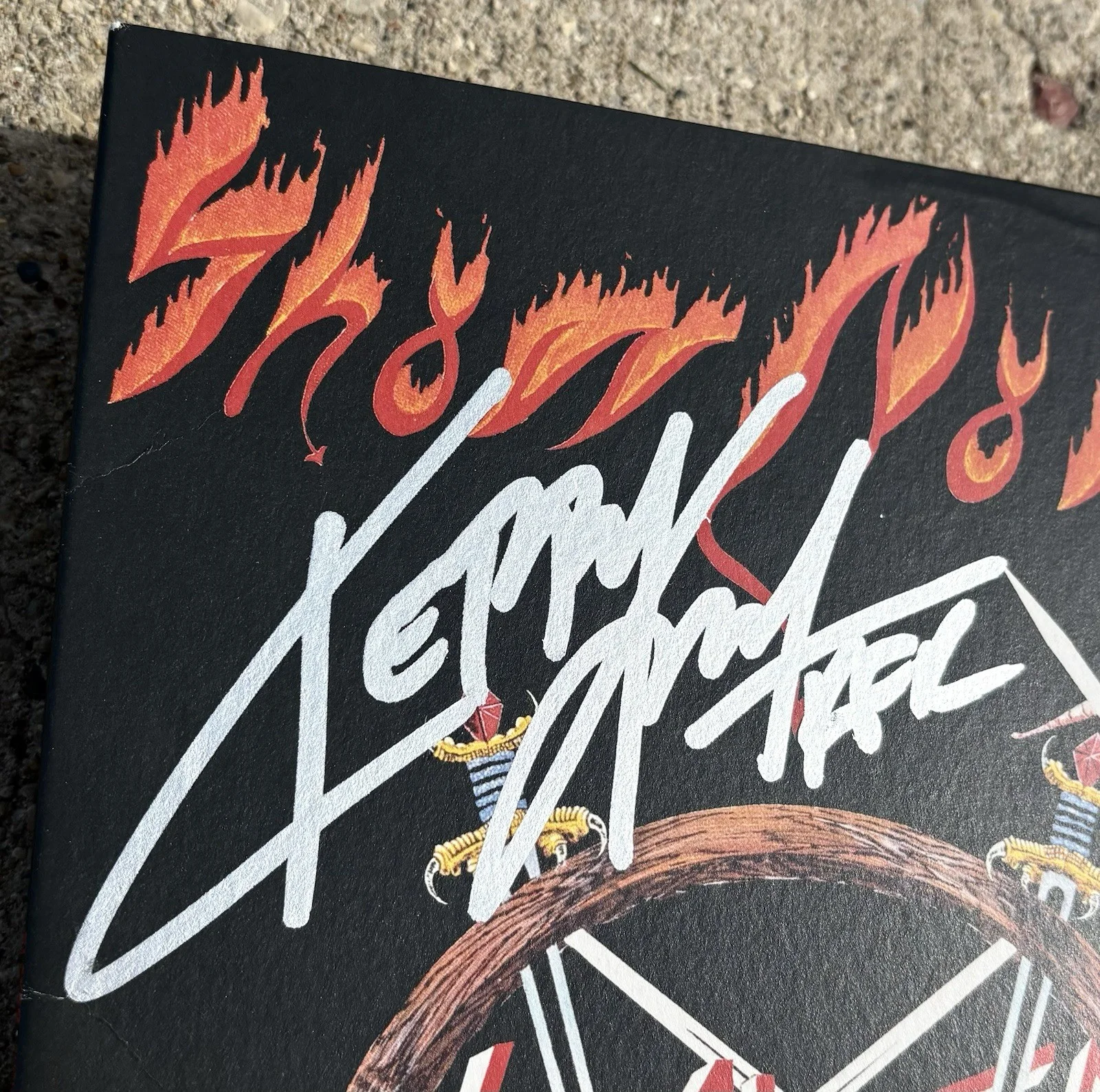 KERRY KING Slayer SIGNED Orange Vinyl JSA COA Show No Mercy & Poster, image 2