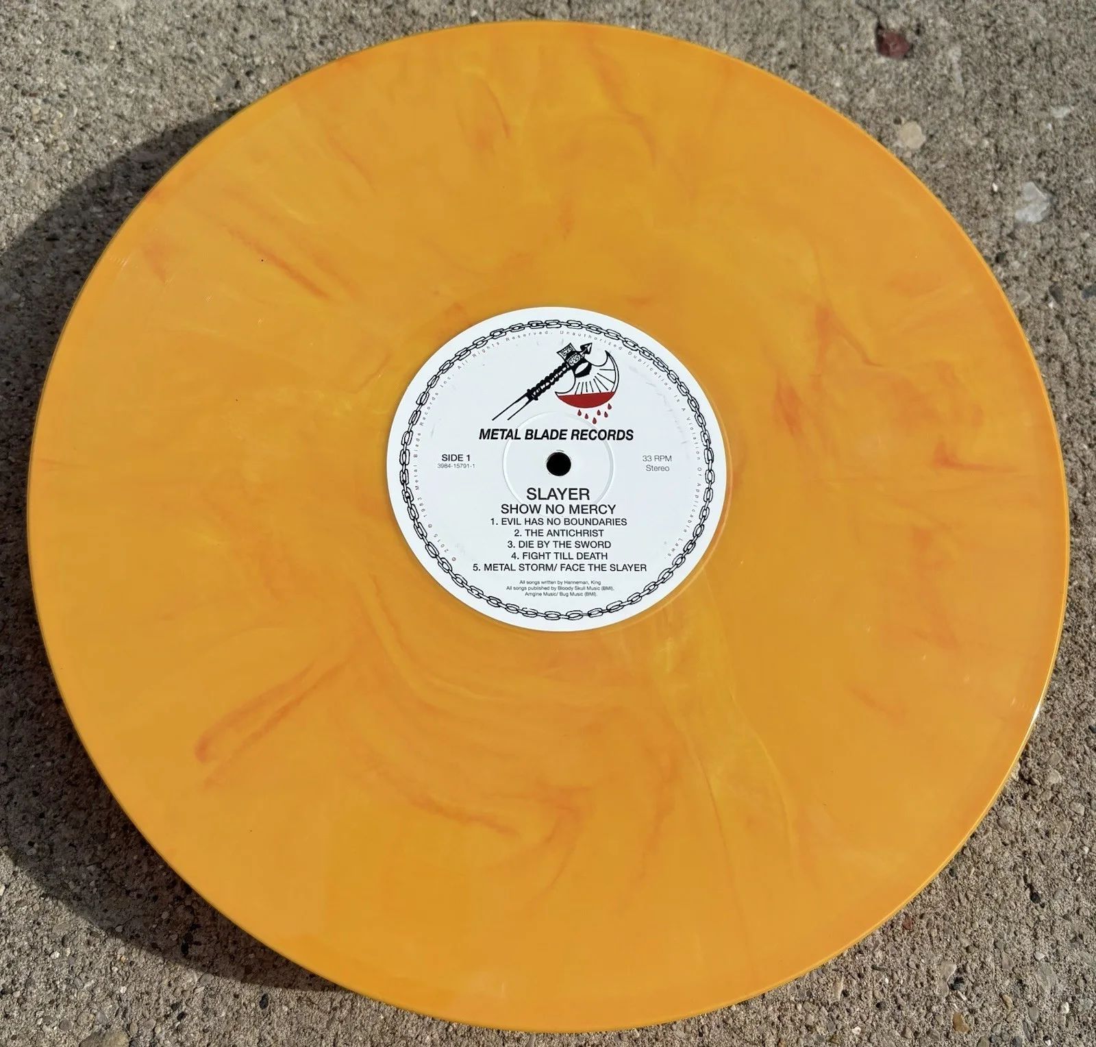 KERRY KING Slayer SIGNED Orange Vinyl JSA COA Show No Mercy & Poster, image 5