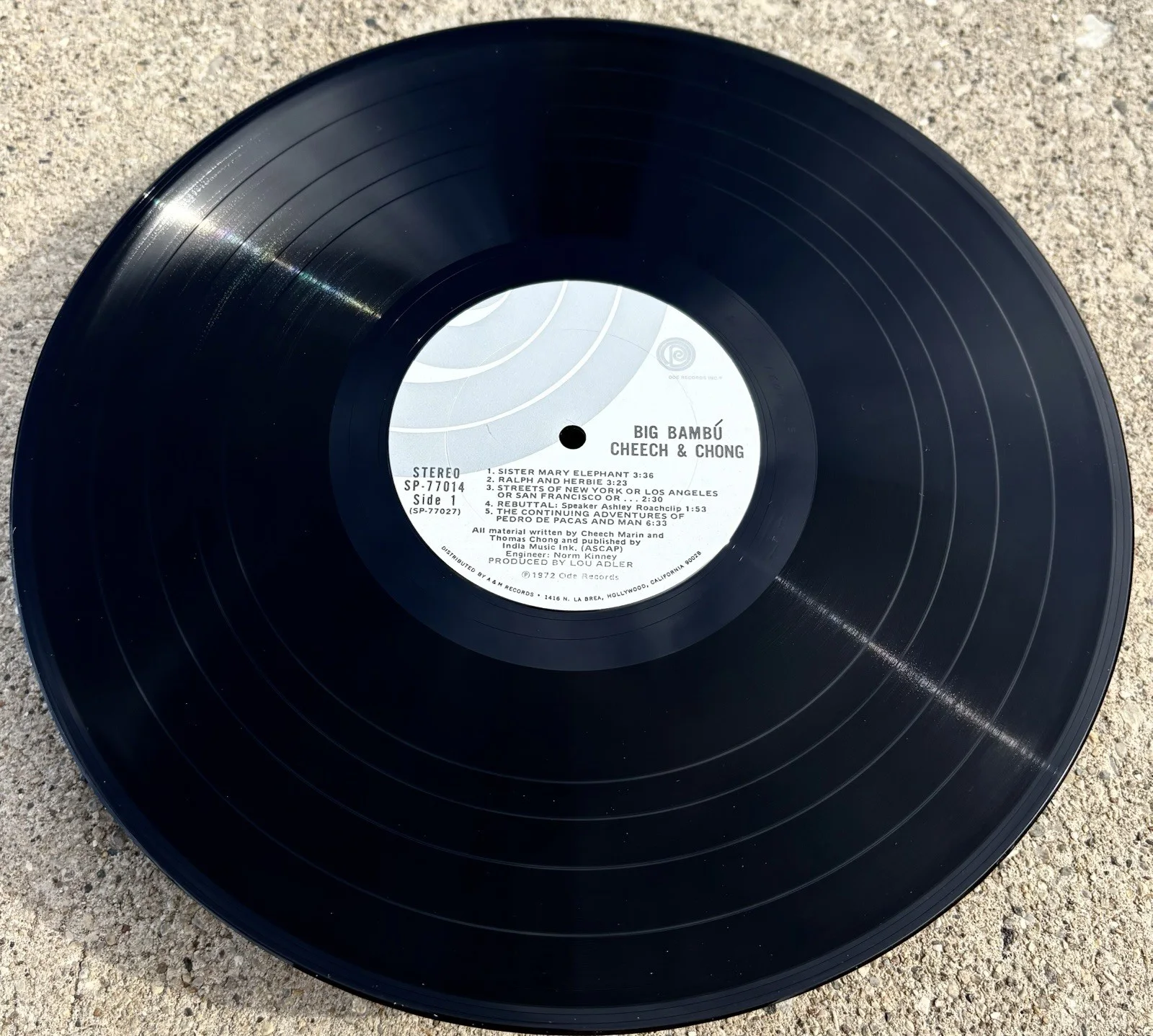 CHEECH AND CHONG SIGNED Vinyl JSA COA Big Bambu, image 5