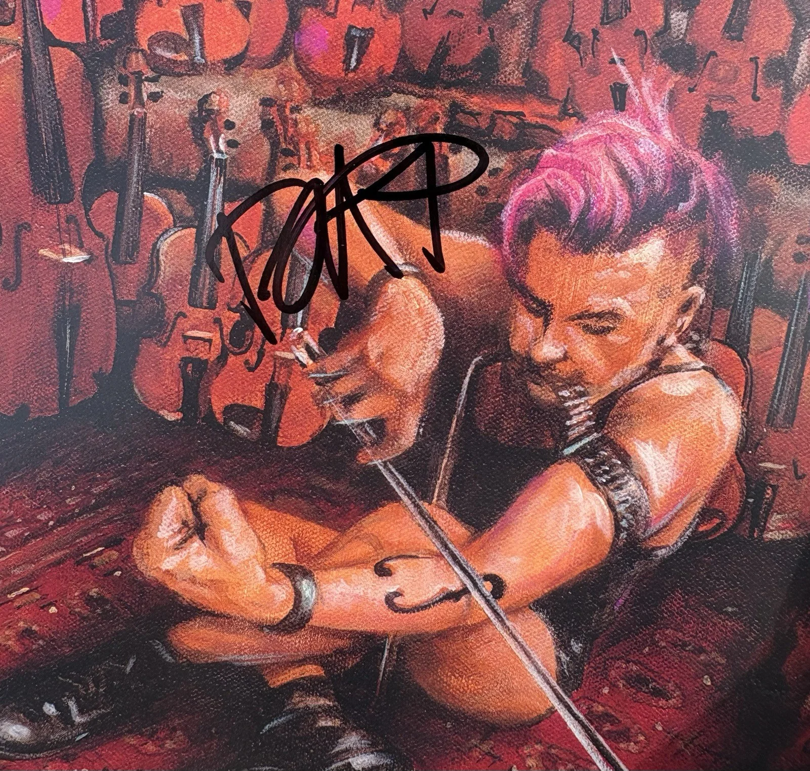 FAT MIKE SIGNED Vinyl JSA COA NOFX Fat Mike Gets Strung Out, image 2