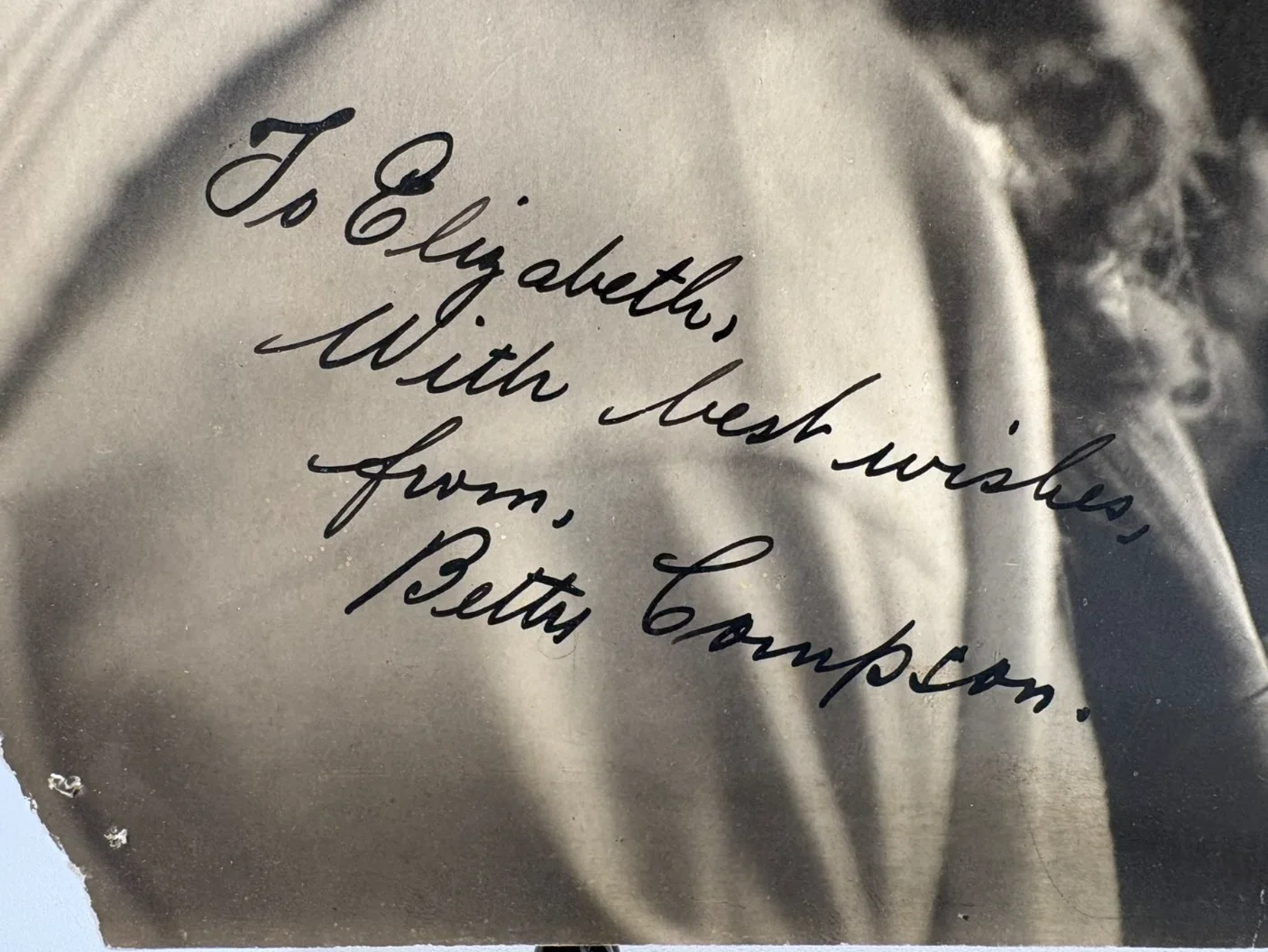 Betty Compson — Betty Compson Signed Photo Silent Film Actress Autograph Witzel Hollywood 1920s, изображение 4