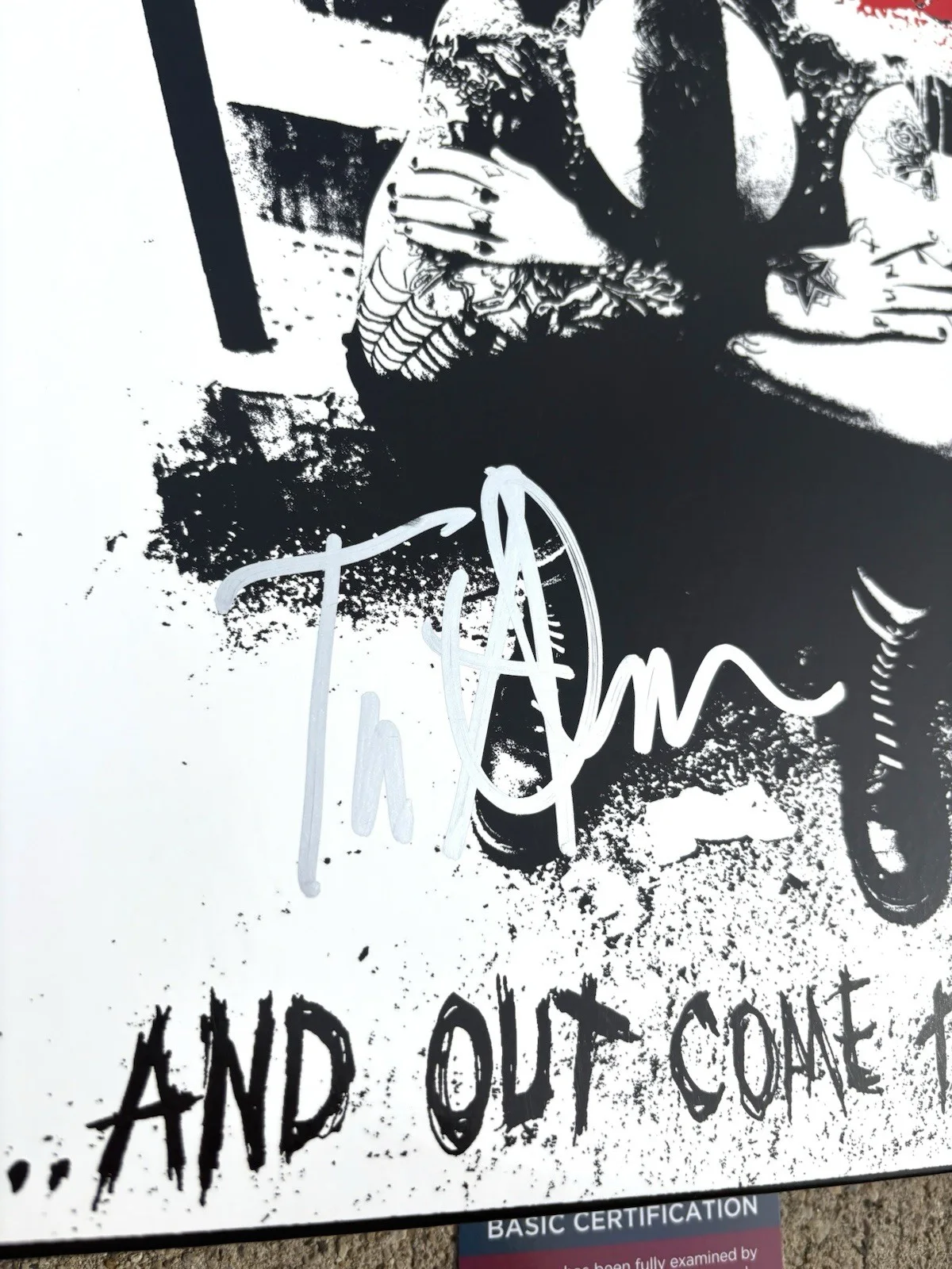 RANCID Tim Armstrong SIGNED Vinyl JSA COA And Out Come The Wolves, image 2