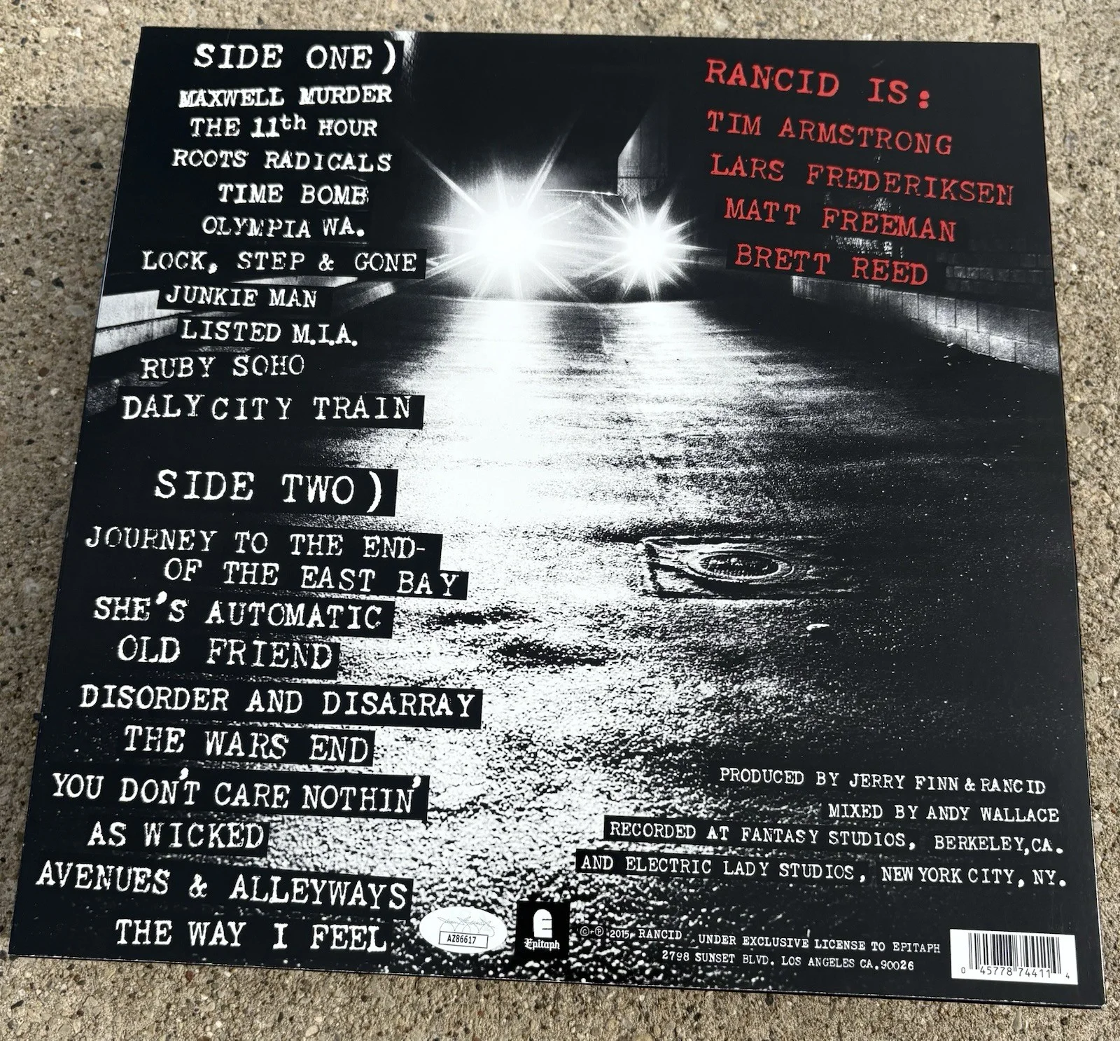 RANCID Tim Armstrong SIGNED Vinyl JSA COA And Out Come The Wolves, image 3