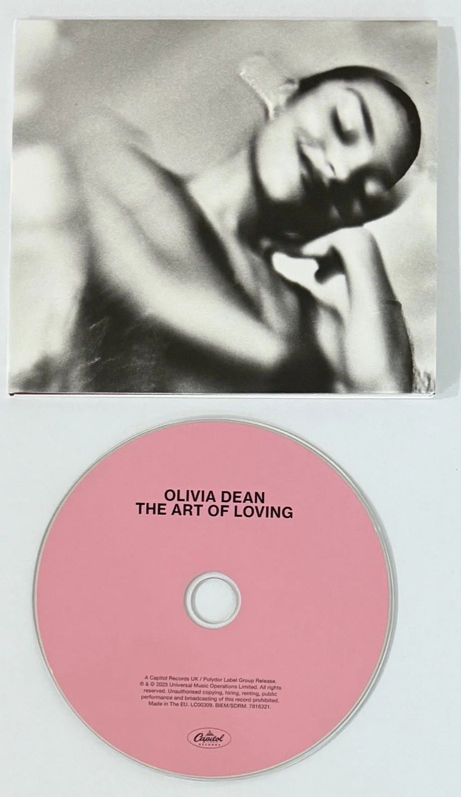 FRAMED OLIVIA DEAN SIGNED THE ART OF LOVING ART CARD & CD PSA DNA COA AUTOGRAPH, изображение 3