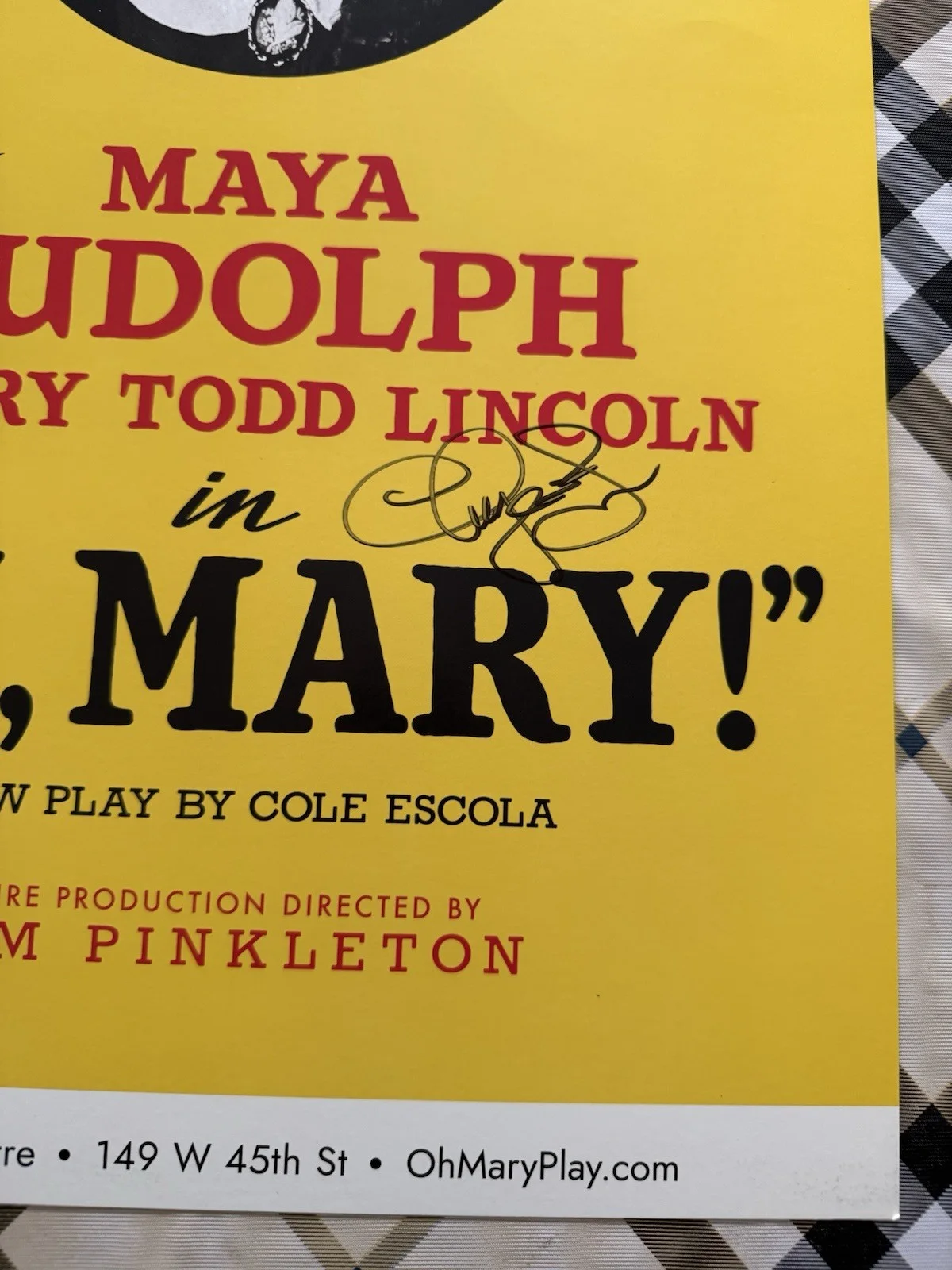 Oh Mary Maya Rudolph Cast Signed Broadway Poster SNL Window Card Free Shipping, изображение 4