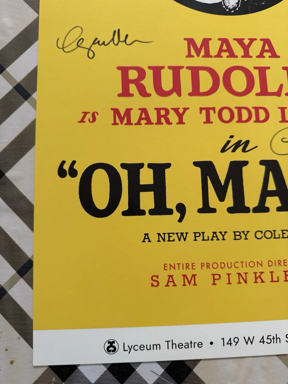 Oh Mary Maya Rudolph Cast Signed Broadway Poster SNL Window Card Free Shipping, изображение 5