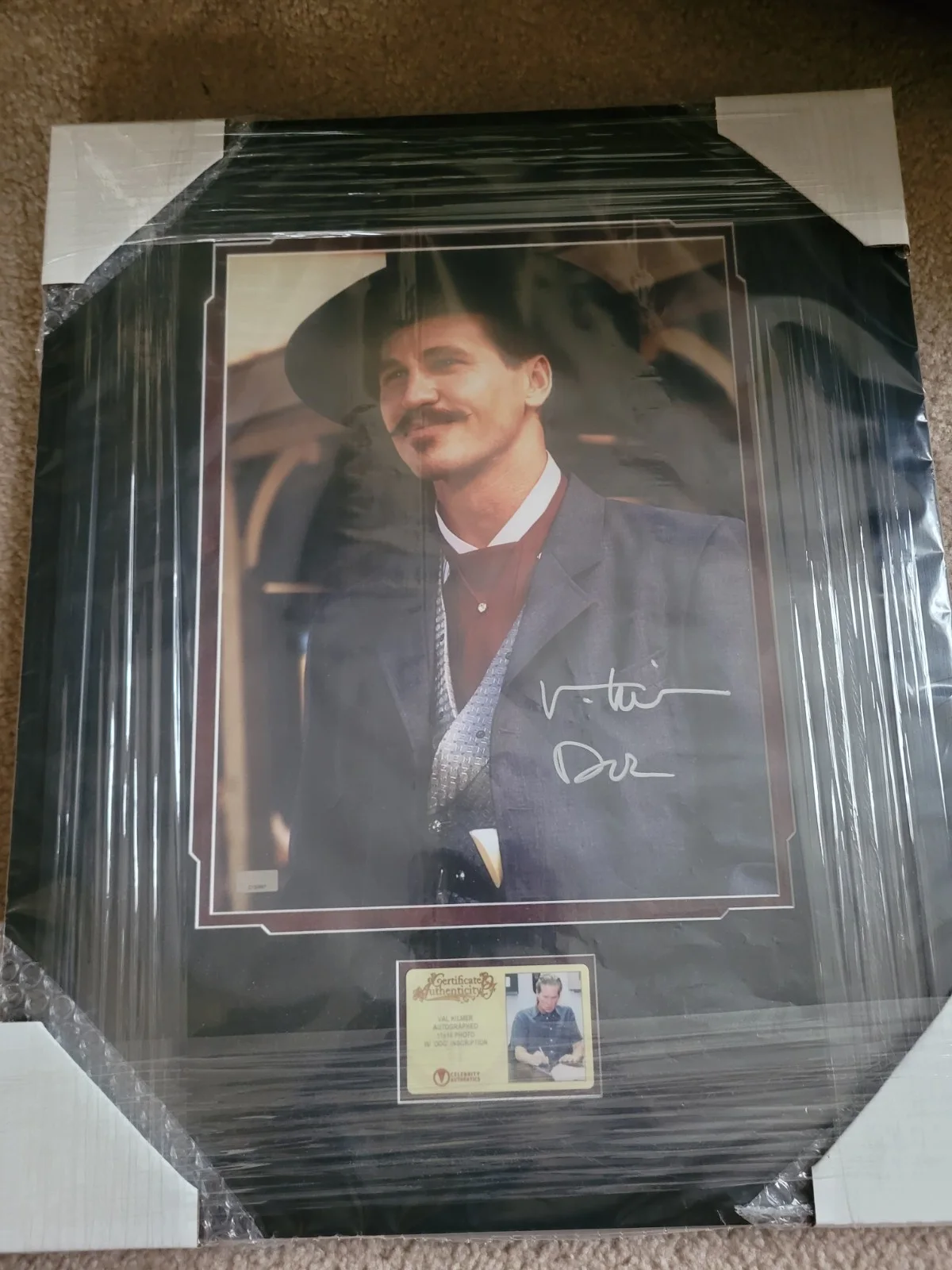 Val Kilmer — Autographed And Certified Val Kilmer Tombstone Picture w Frame + FREE Shipping!, изображение 2
